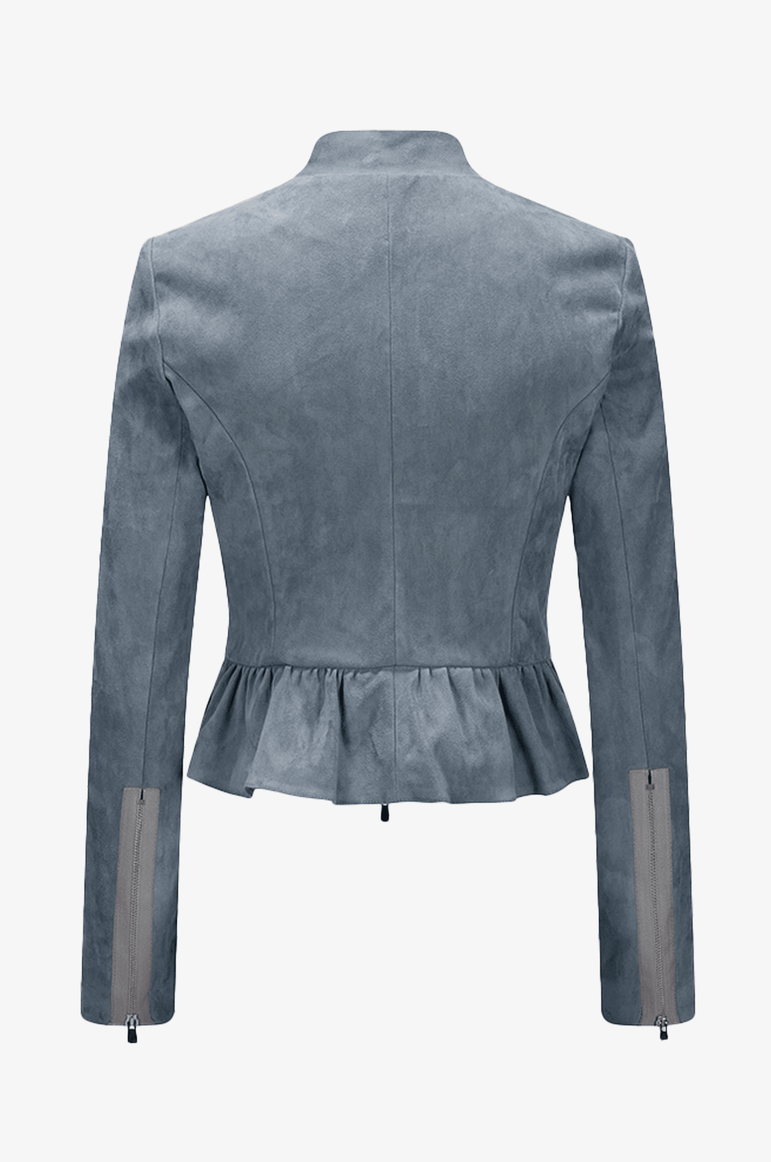 Lederjacke Sybille mit Schößchen in Achat - TRACHT À PORTER
