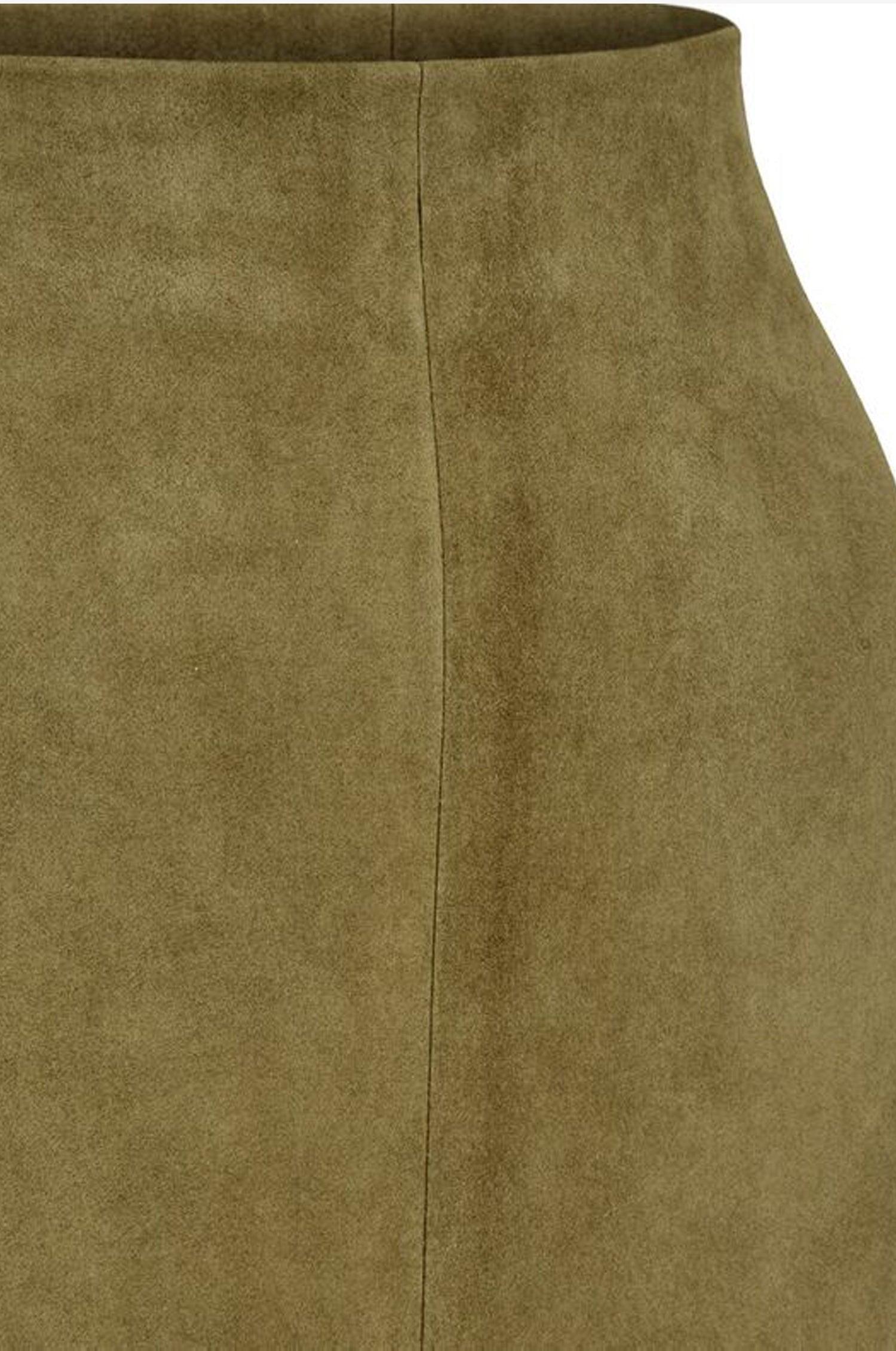 Lederrock Deborah in Khaki - TRACHT À PORTER