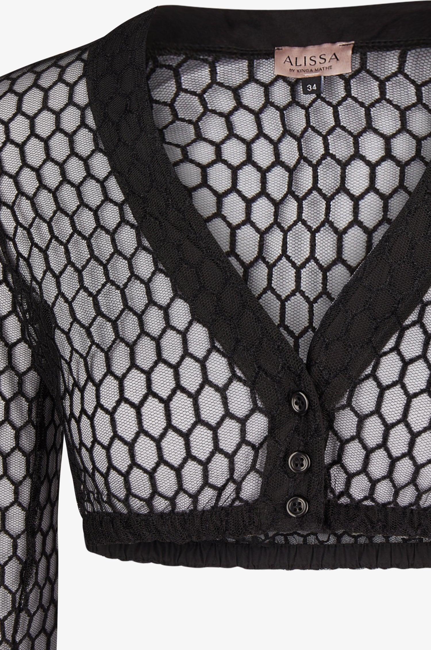 Dirndlbluse Lee in Schwarz - TRACHT À PORTER