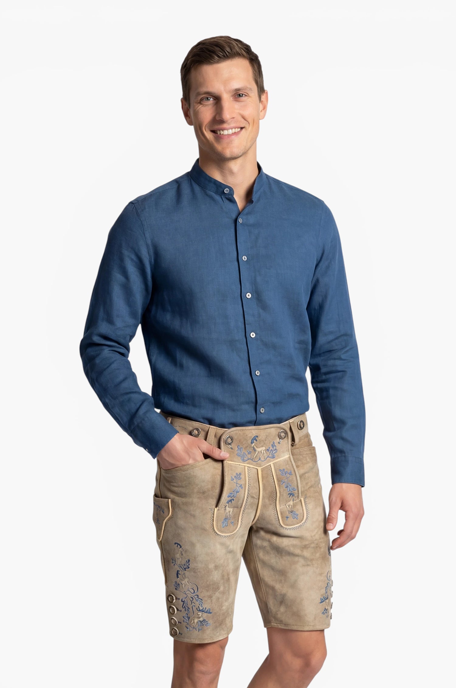 Leinenhemd Leo in Royal