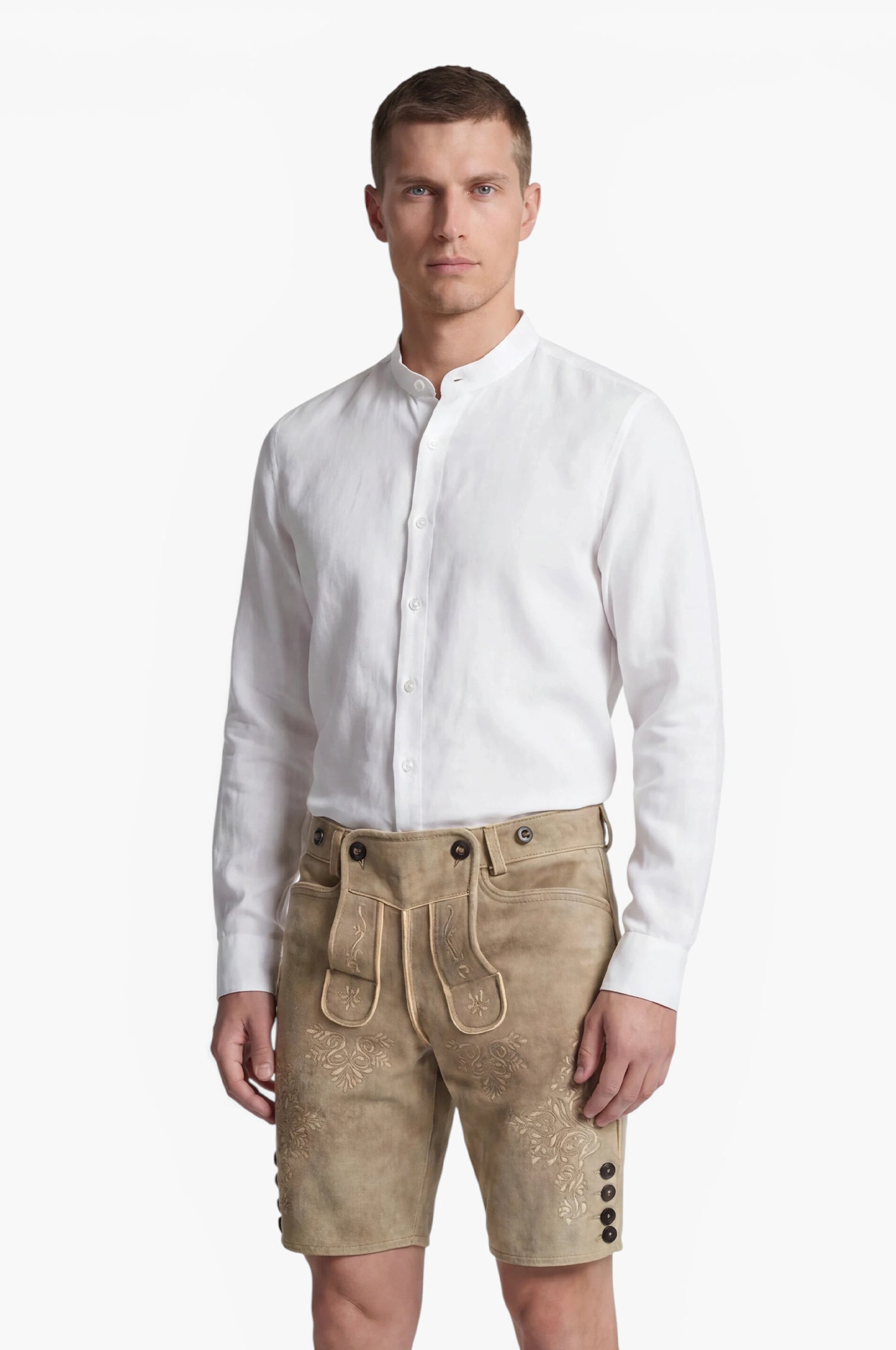 Hirsch Lederhose Leopold in Granit