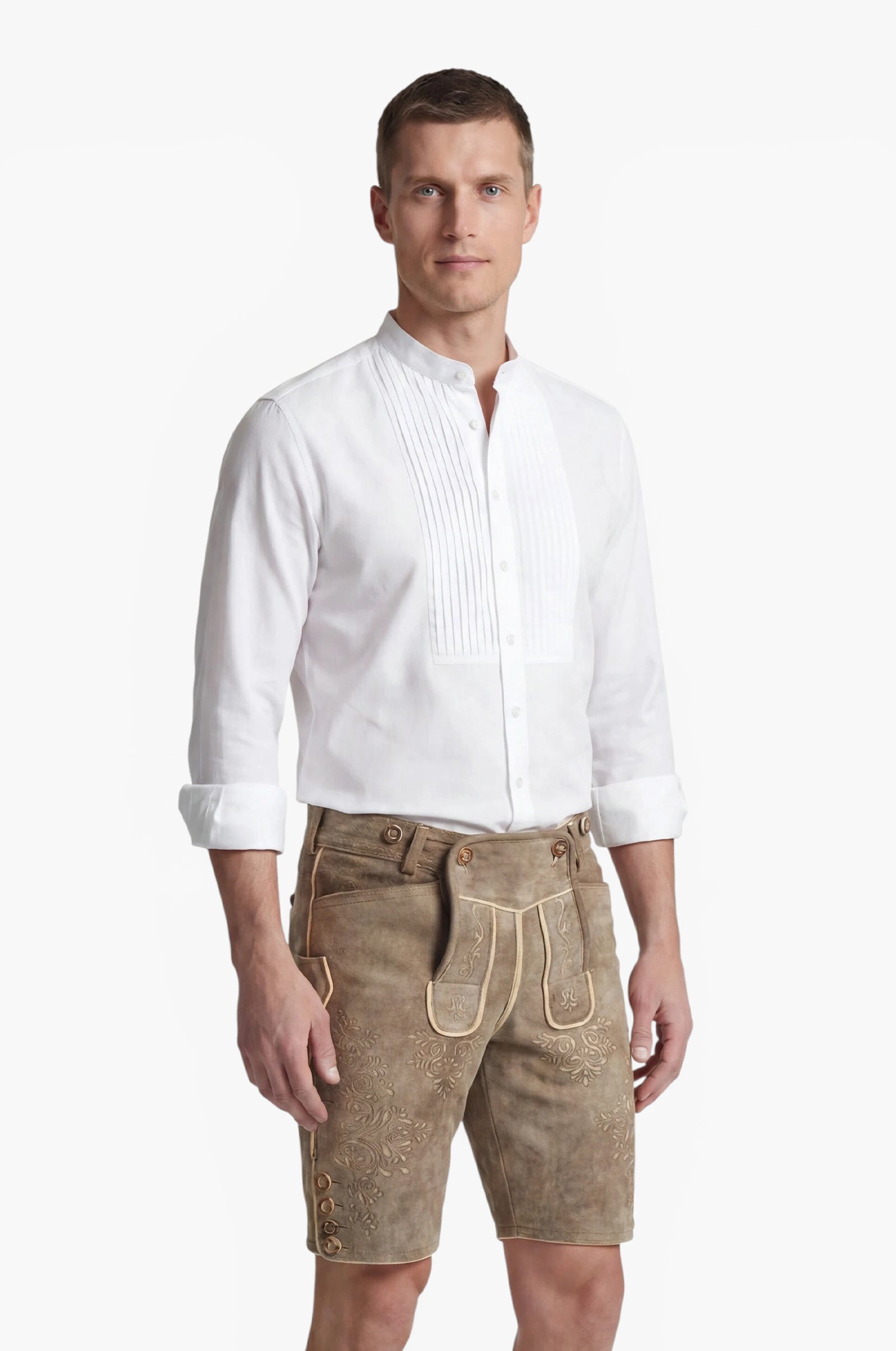 Hirschlederhose Noah in Tabacco