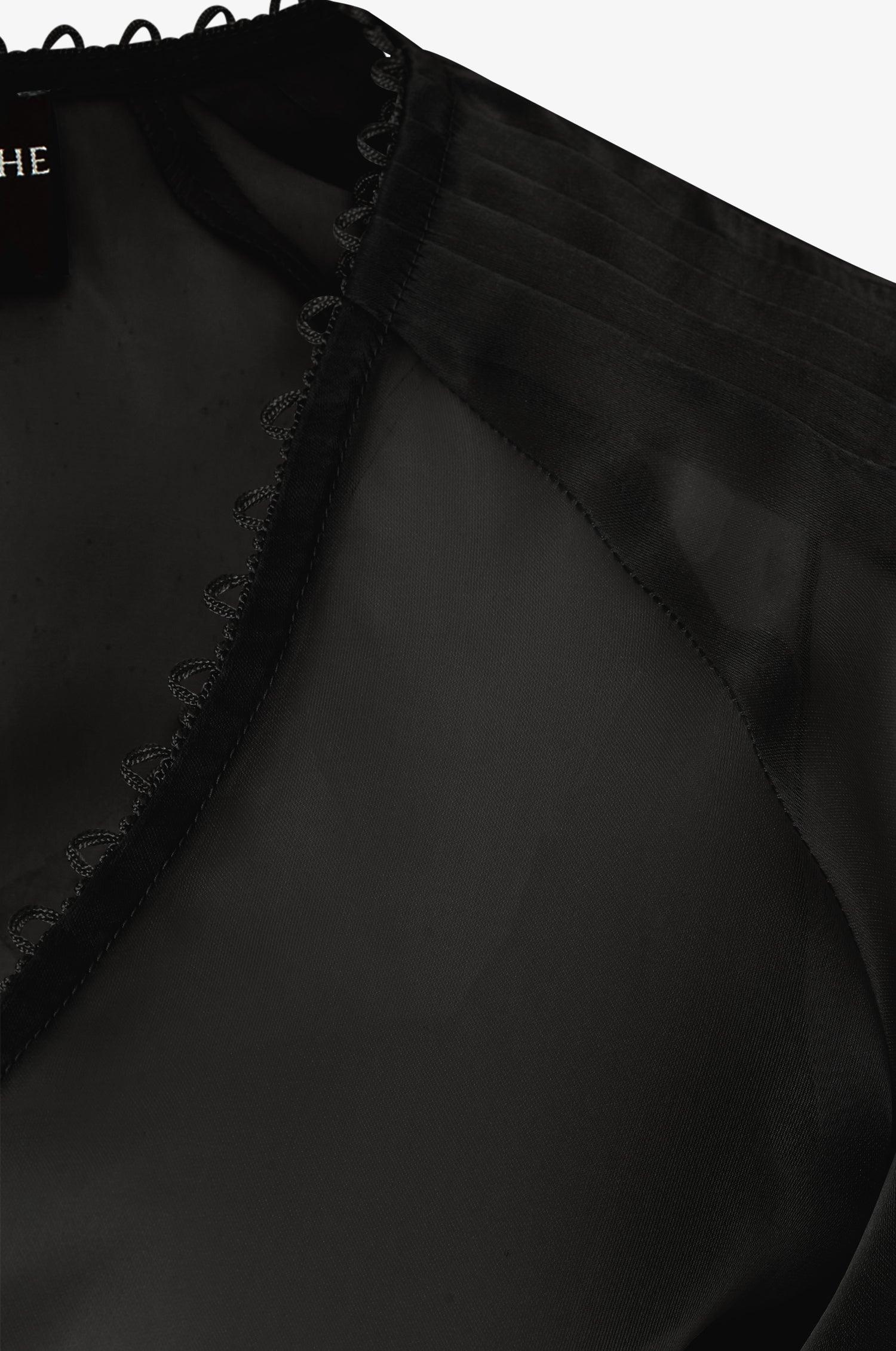 Organzabluse Kaira in Schwarz - TRACHT À PORTER