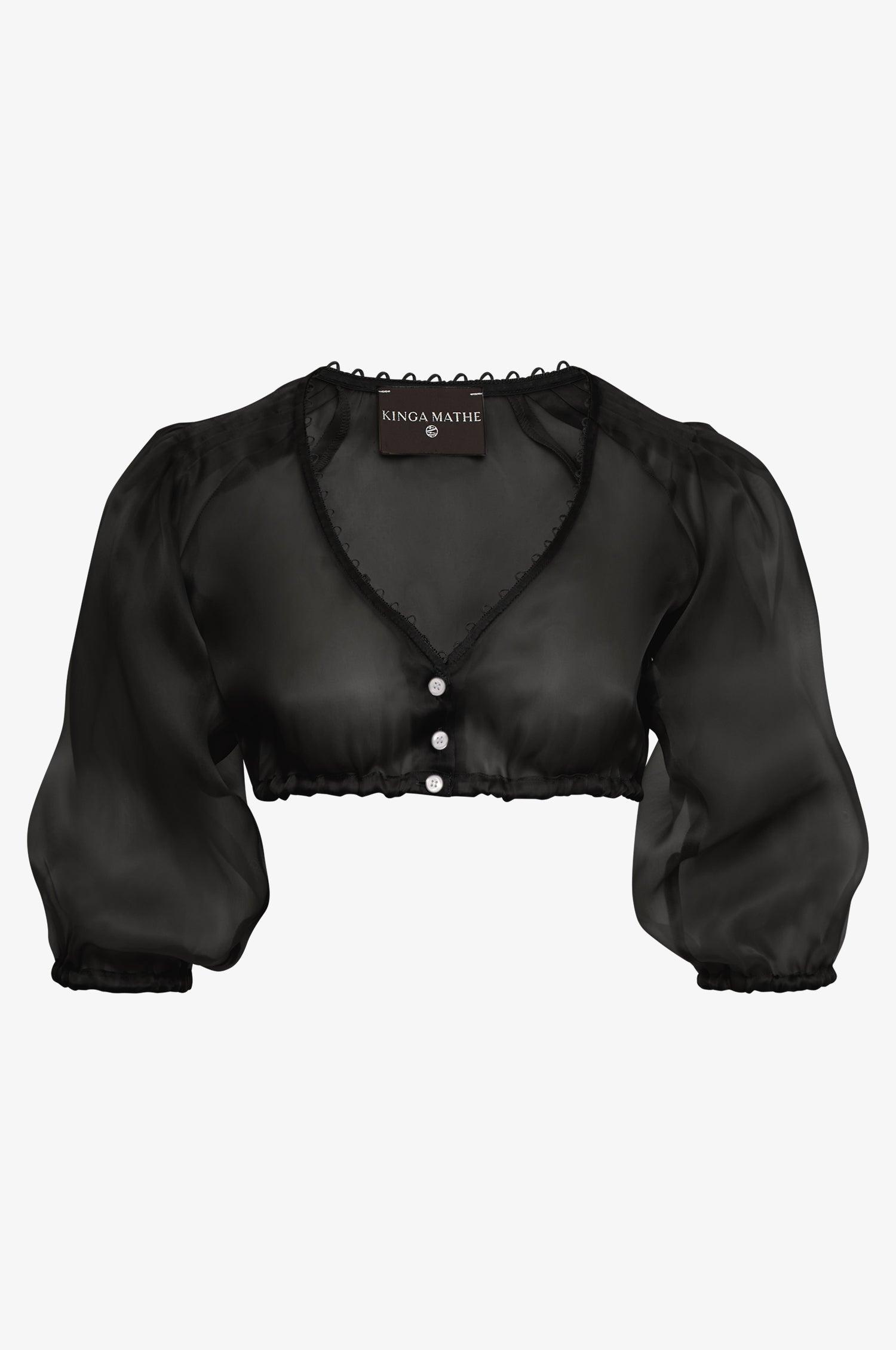 Organzabluse Kaira in Schwarz - TRACHT À PORTER