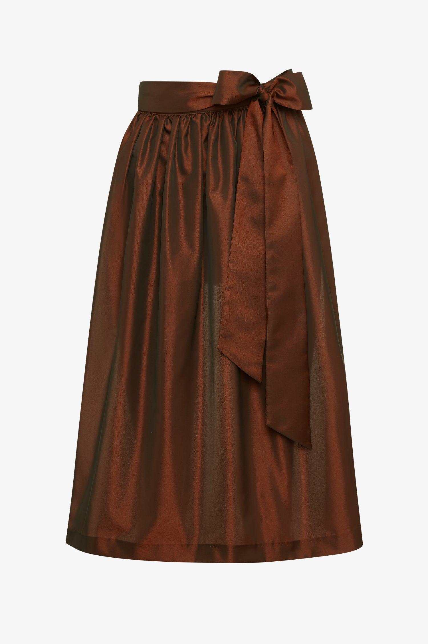 Glanzschürze in Rostrot - TRACHT À PORTER
