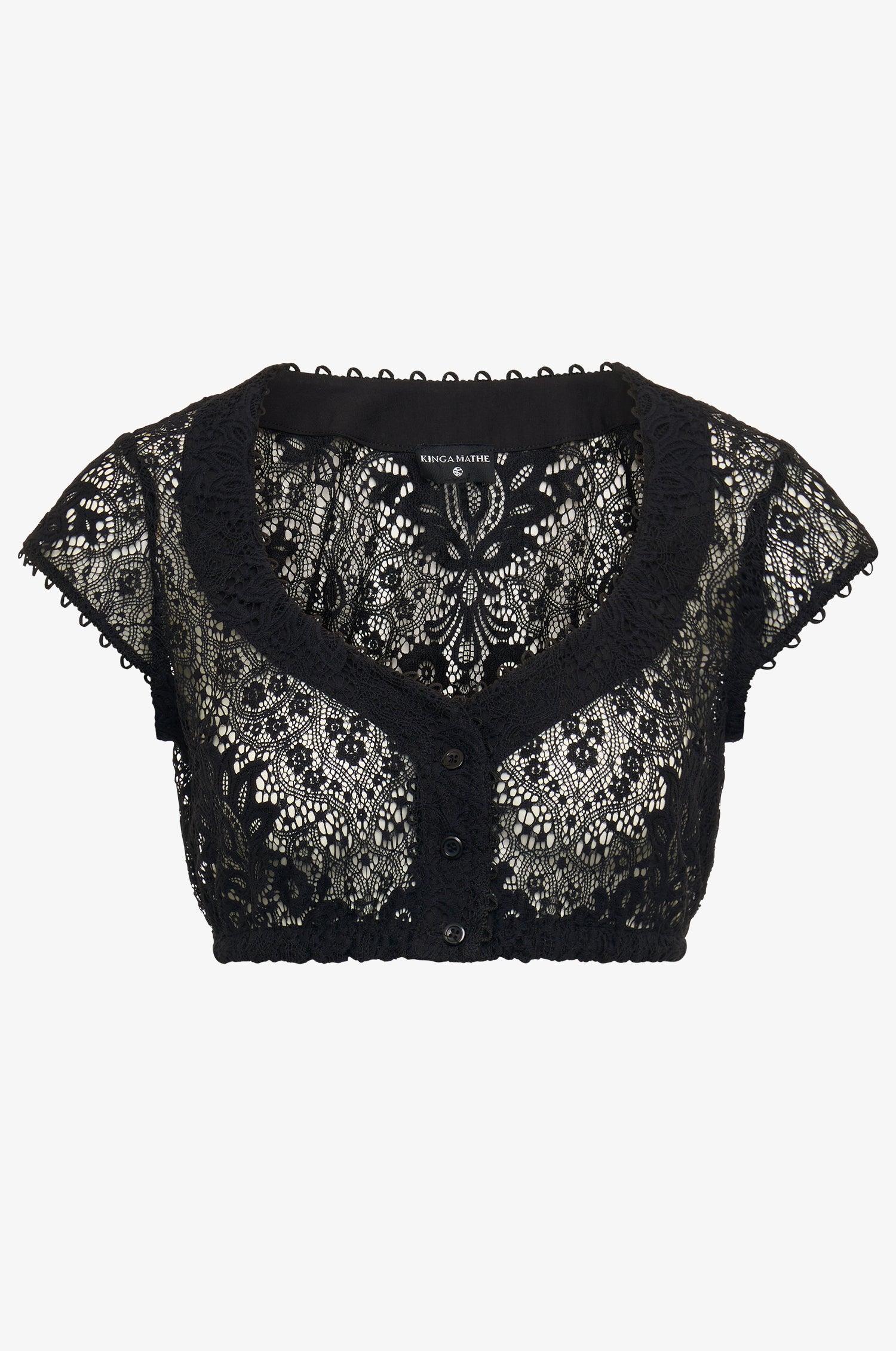 Dirndlbluse Samantha in Schwarz - TRACHT À PORTER