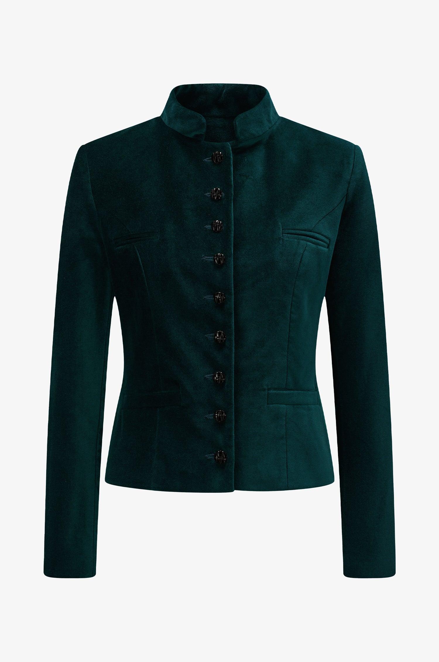 Samtjacke Constanze in Petrol - TRACHT À PORTER
