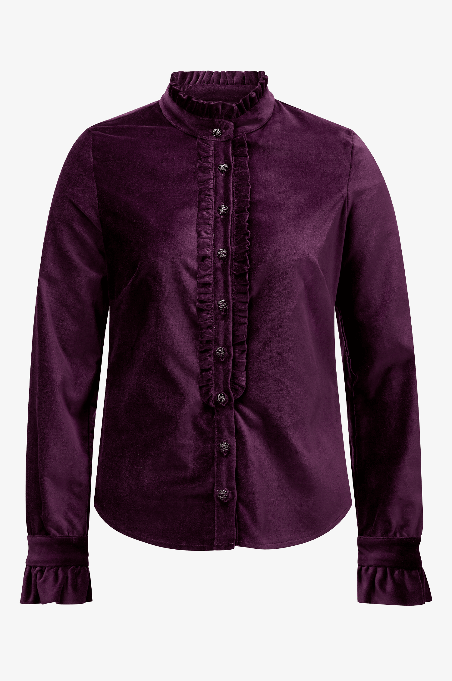 Samtbluse Lady in Aubergine - TRACHT À PORTER