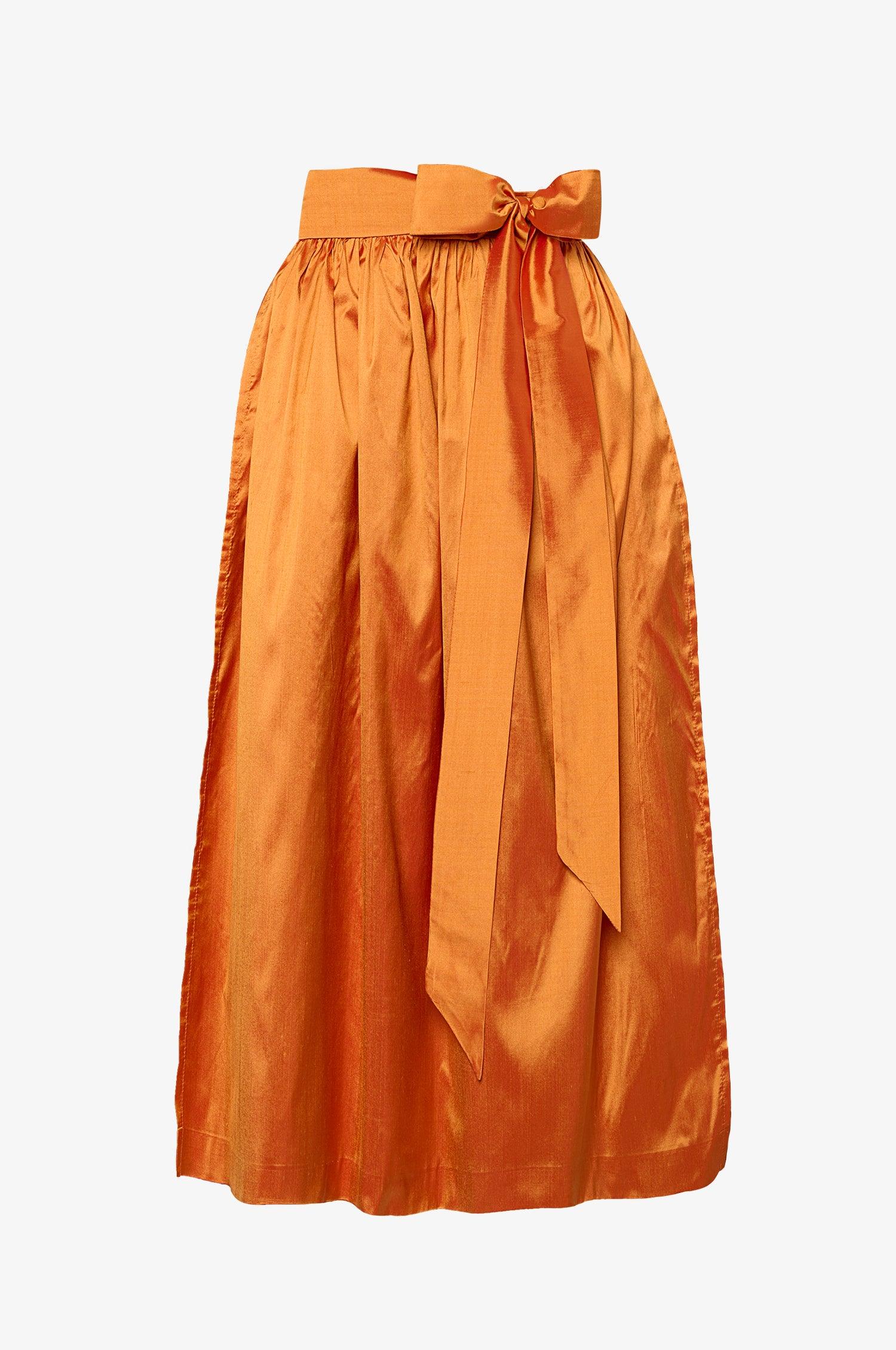 Seidenschürze in Orange - TRACHT À PORTER