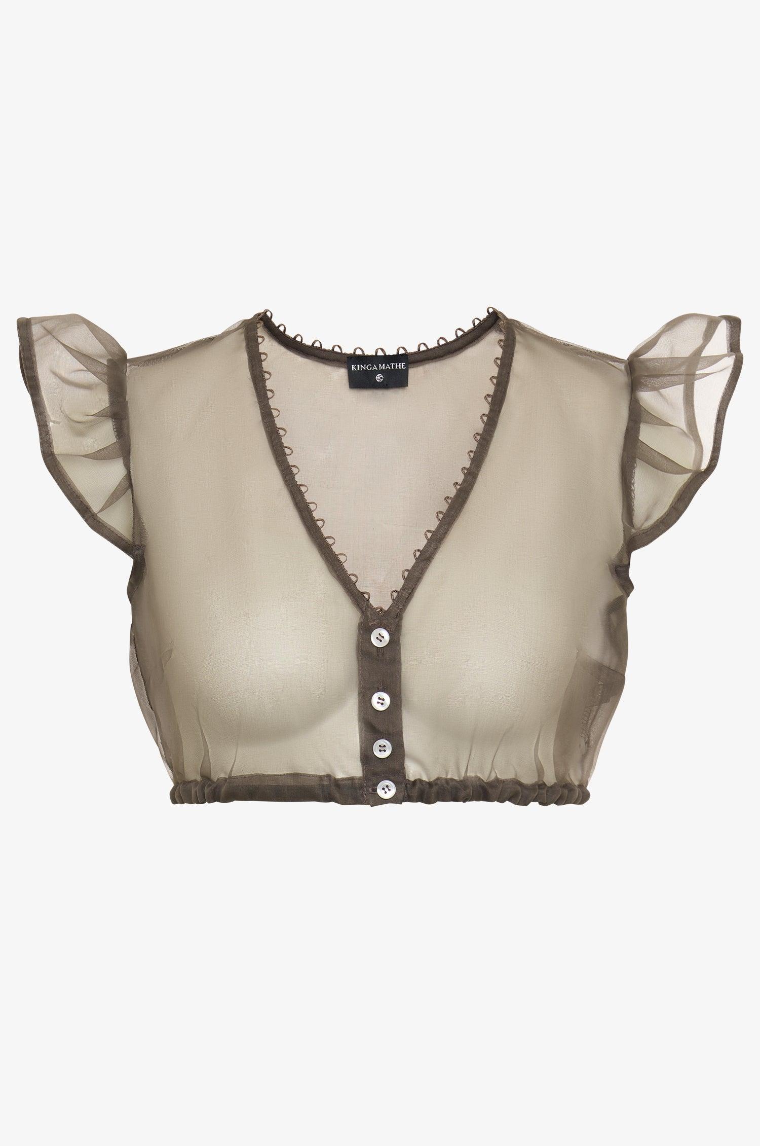 Seidenbluse Kiki in Anthrazit - TRACHT À PORTER