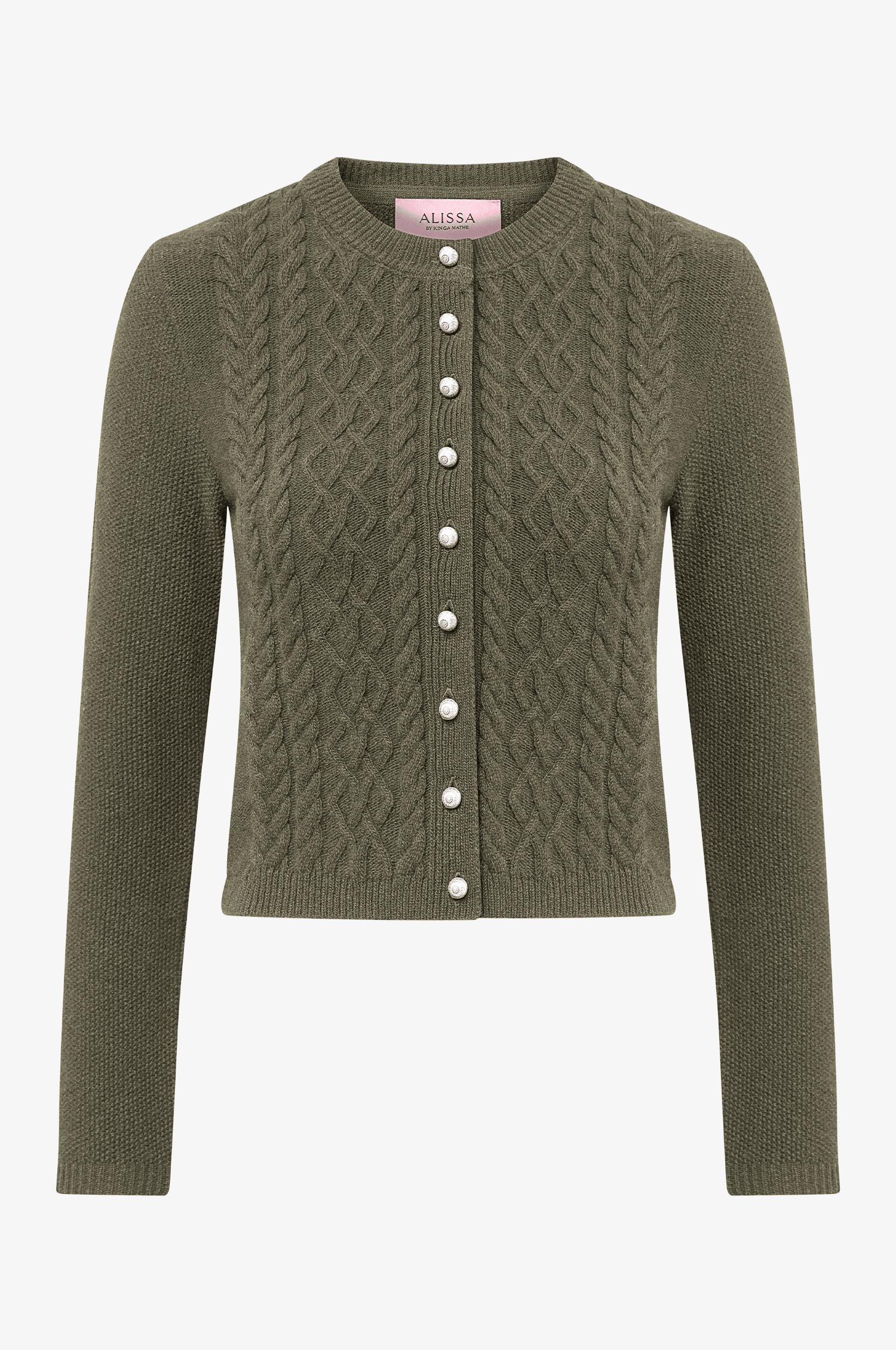 Strickjacke Alissa in Olive - TRACHT À PORTER