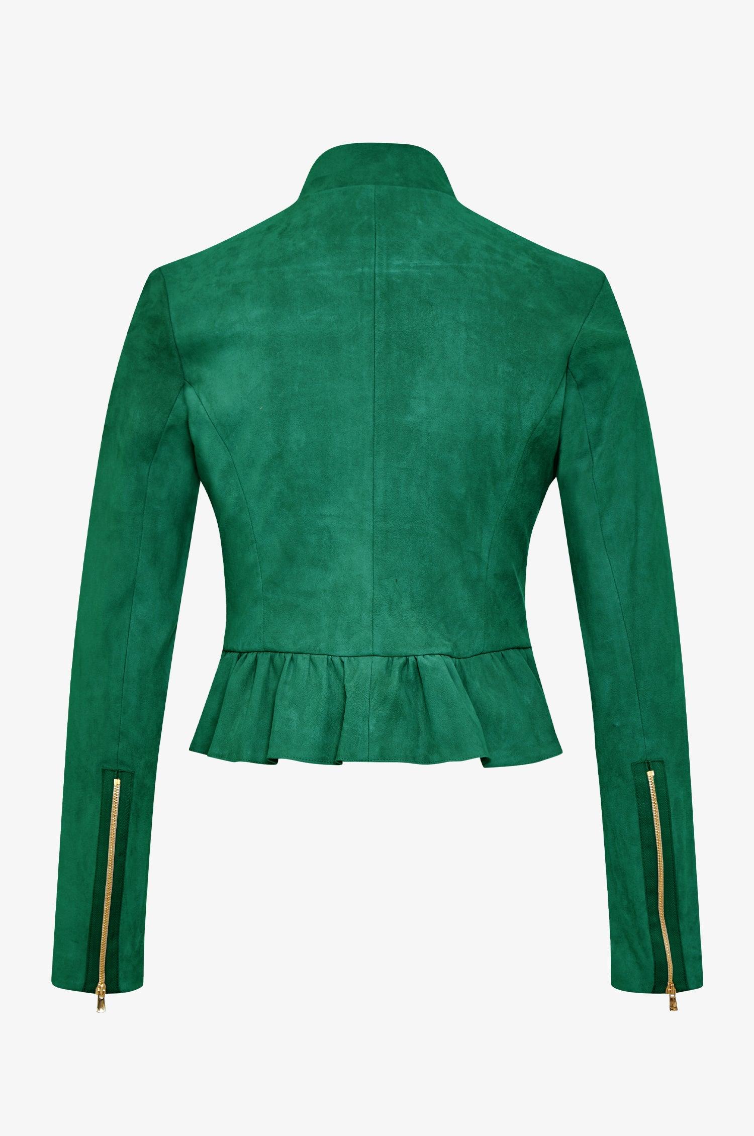 Lederjacke Sybille in Greenery - TRACHT À PORTER