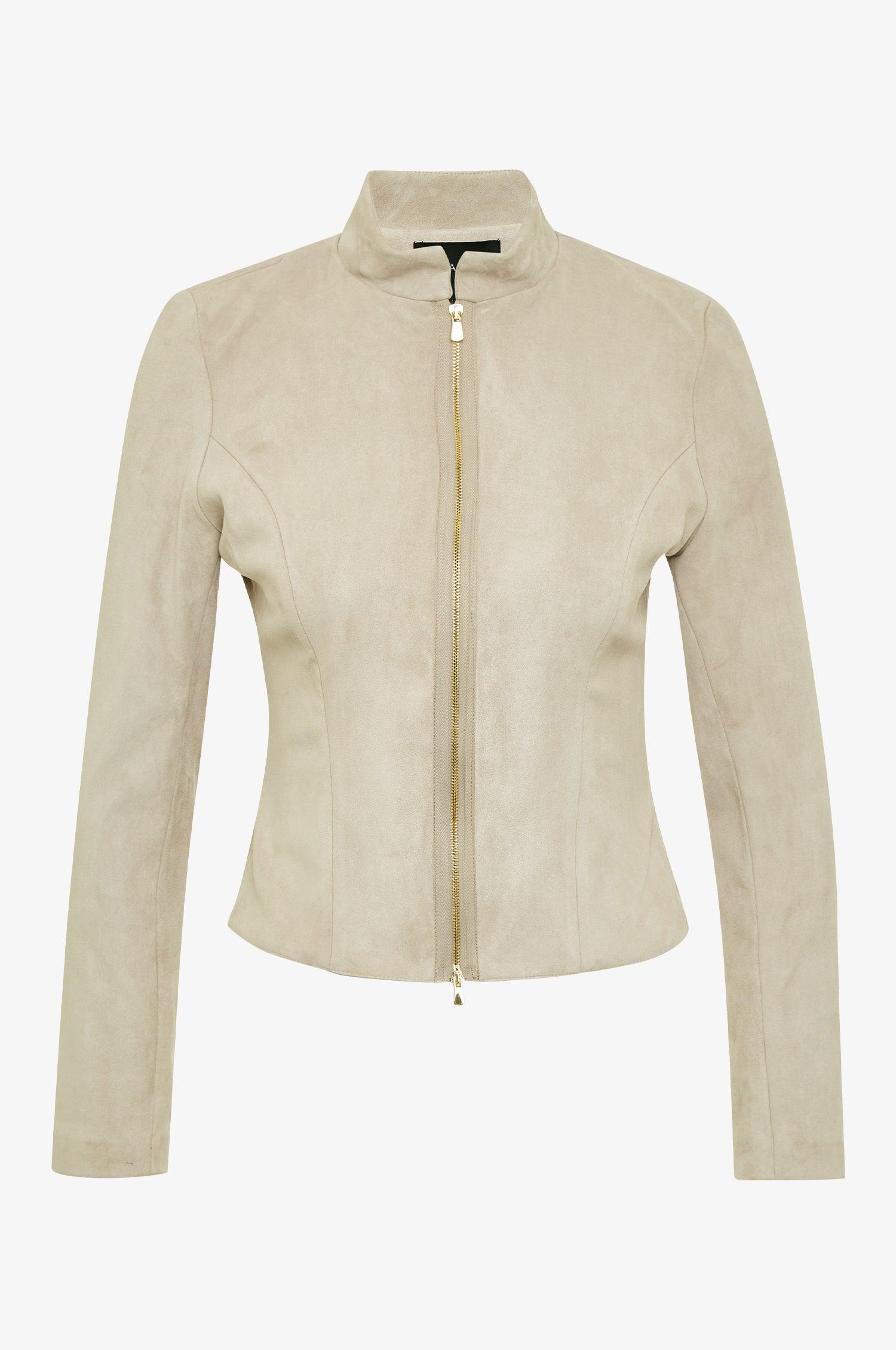 Lederjacke Sybille in Ivory - TRACHT À PORTER