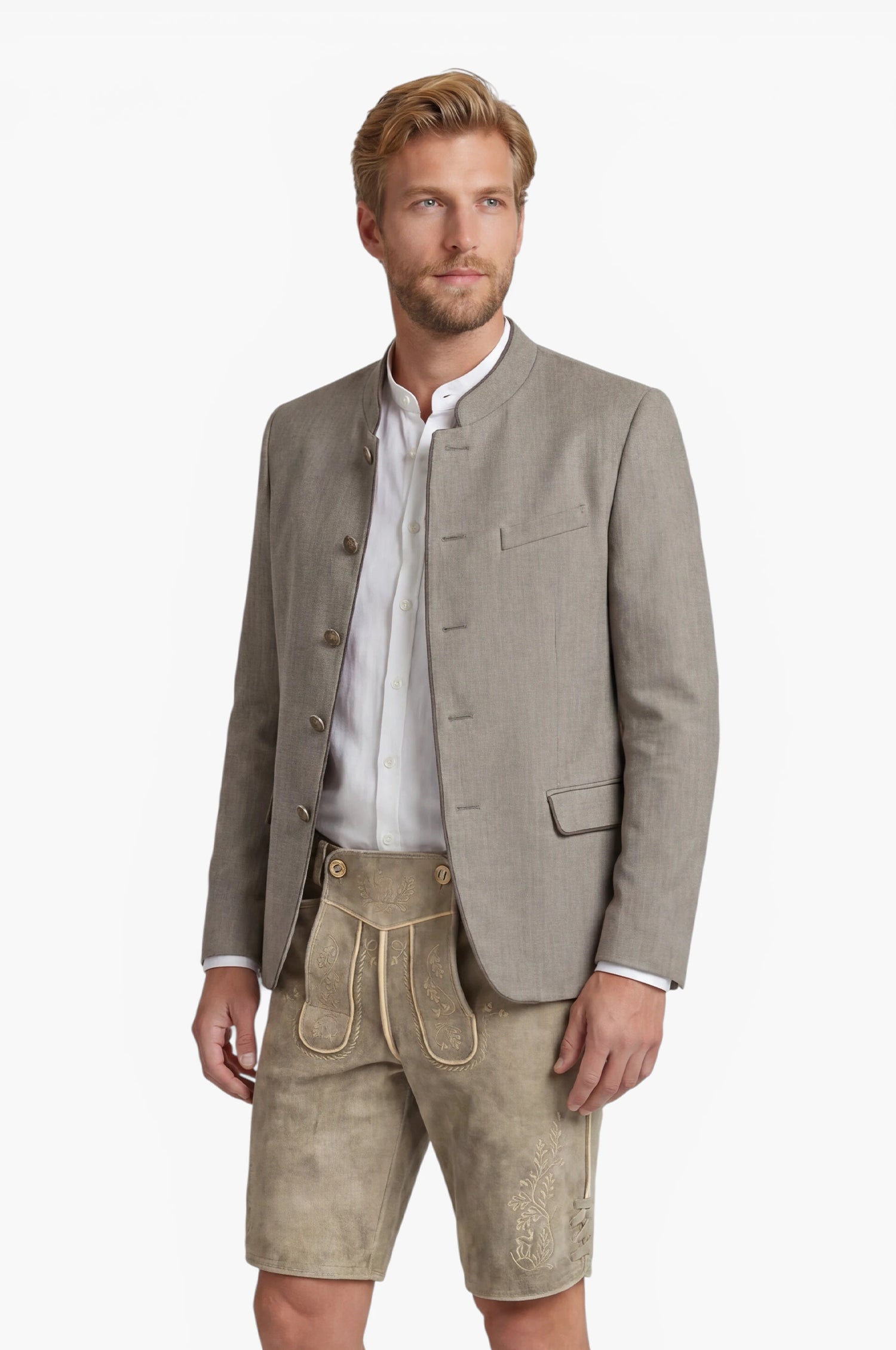 Janker Jakob aus Leinen in Olive