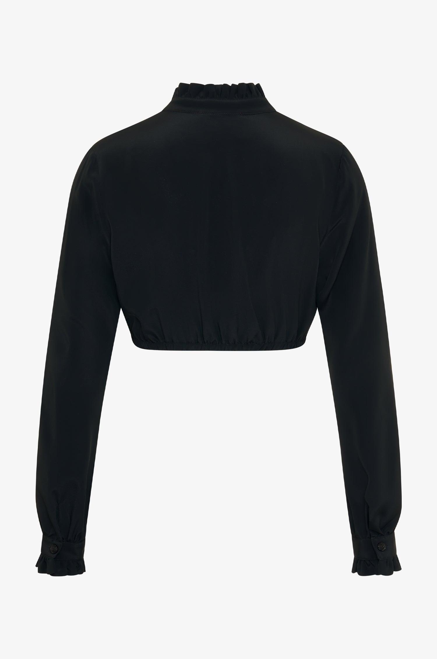 Dirndlbluse Turin in Schwarz - TRACHT À PORTER