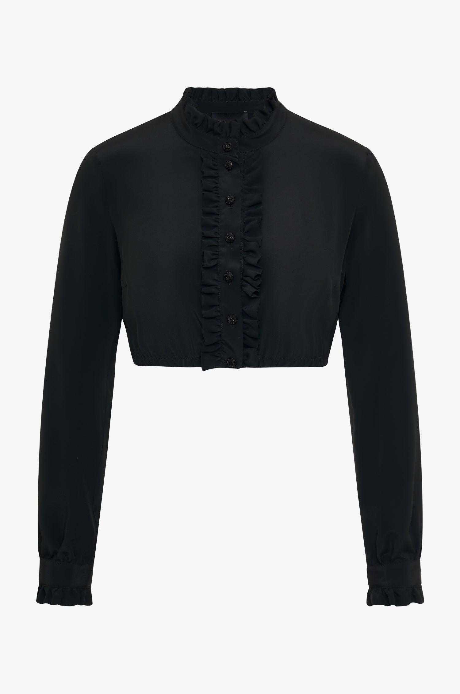 Dirndlbluse Turin in Schwarz - TRACHT À PORTER