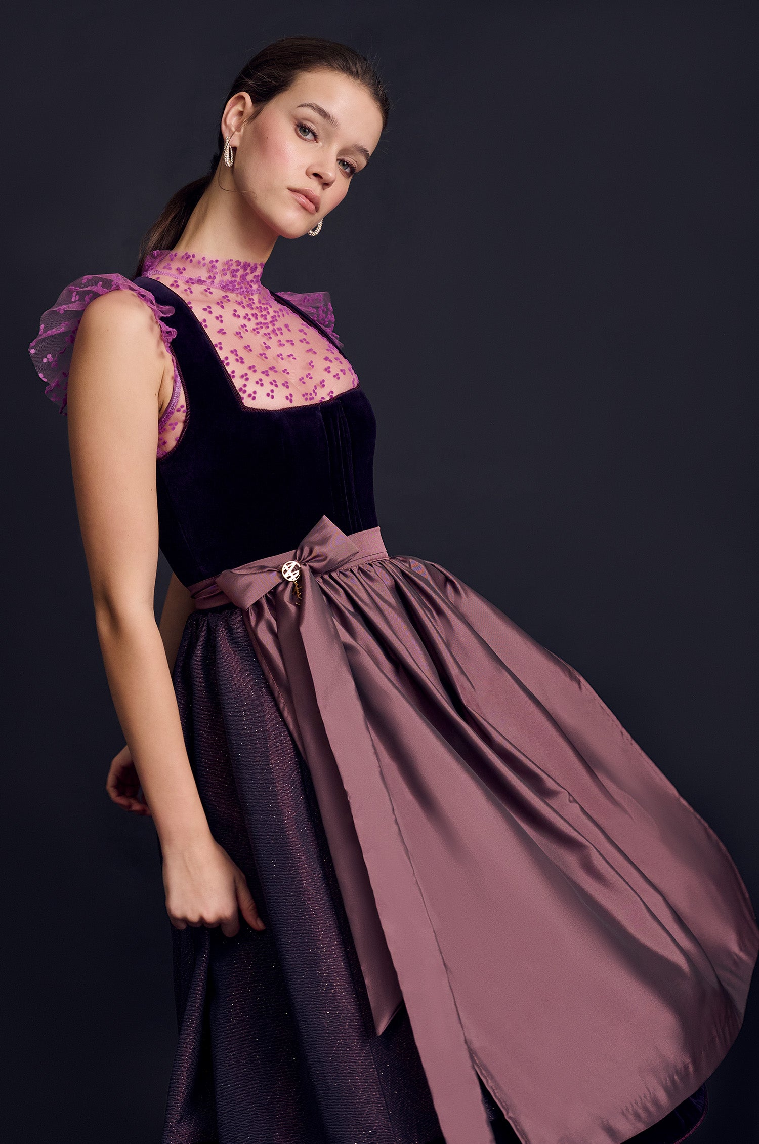Dirndl Tuzla in Aubergine