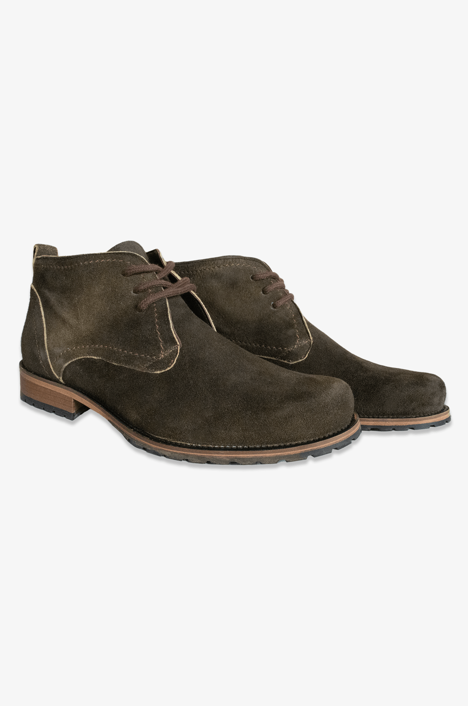 Veloursleder Trachtenschuhe in Olive - TRACHT À PORTER