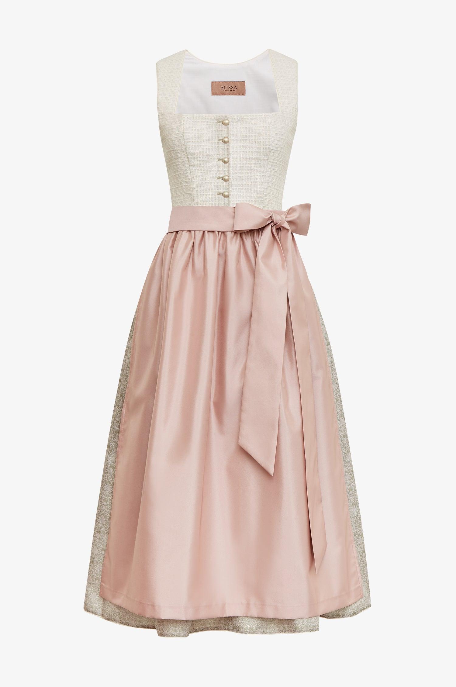 Dirndl Wanusa in Sand mit Knopfleiste