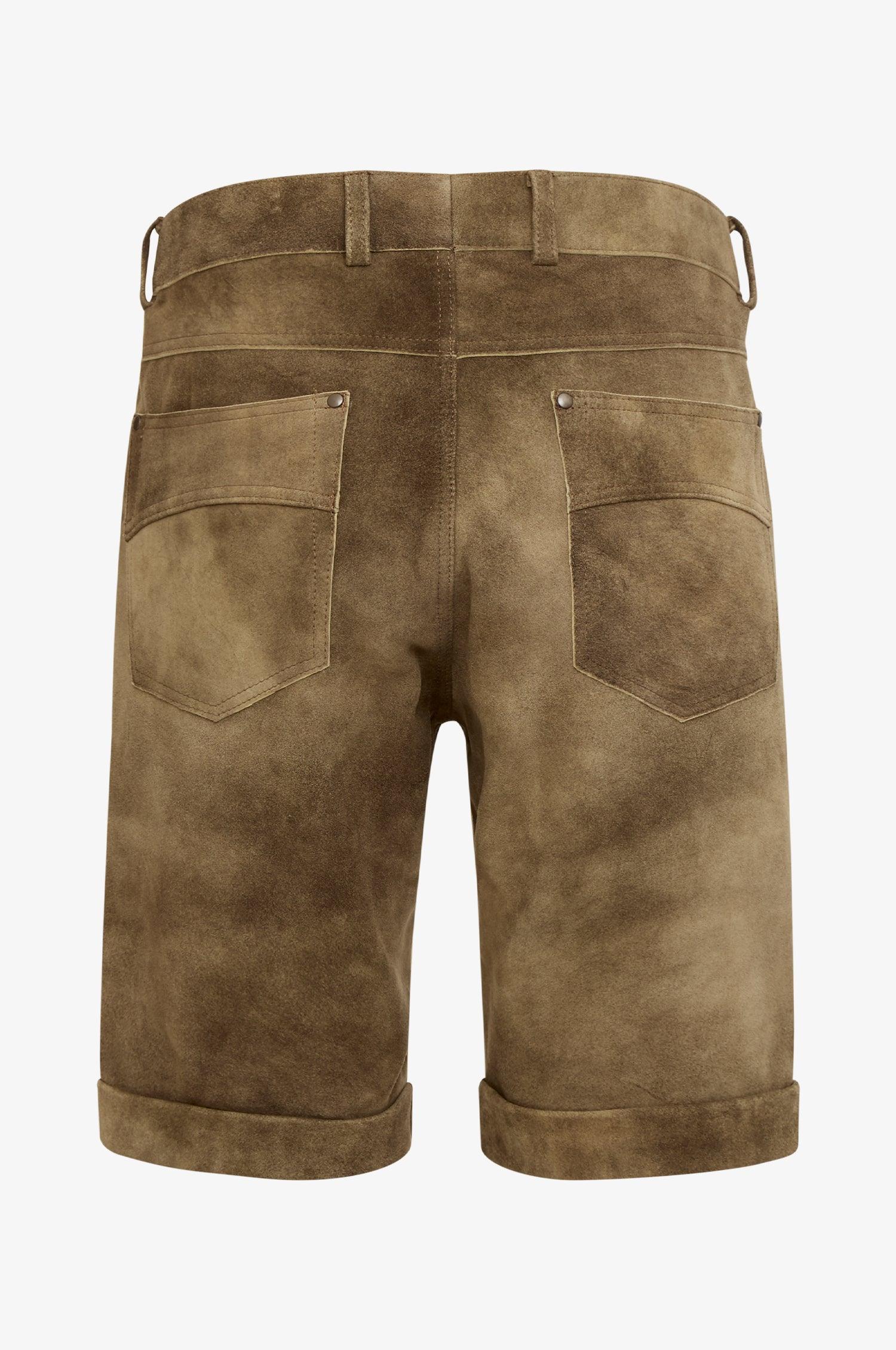 Ziegen Lederhose Filip in Grau - TRACHT À PORTER