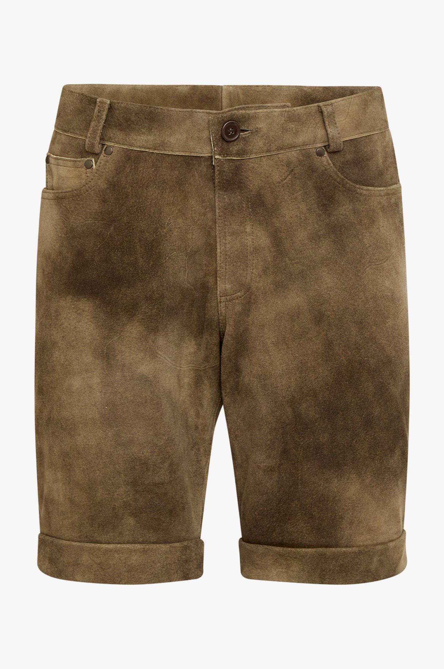 Ziegen Lederhose Filip in Grau - TRACHT À PORTER