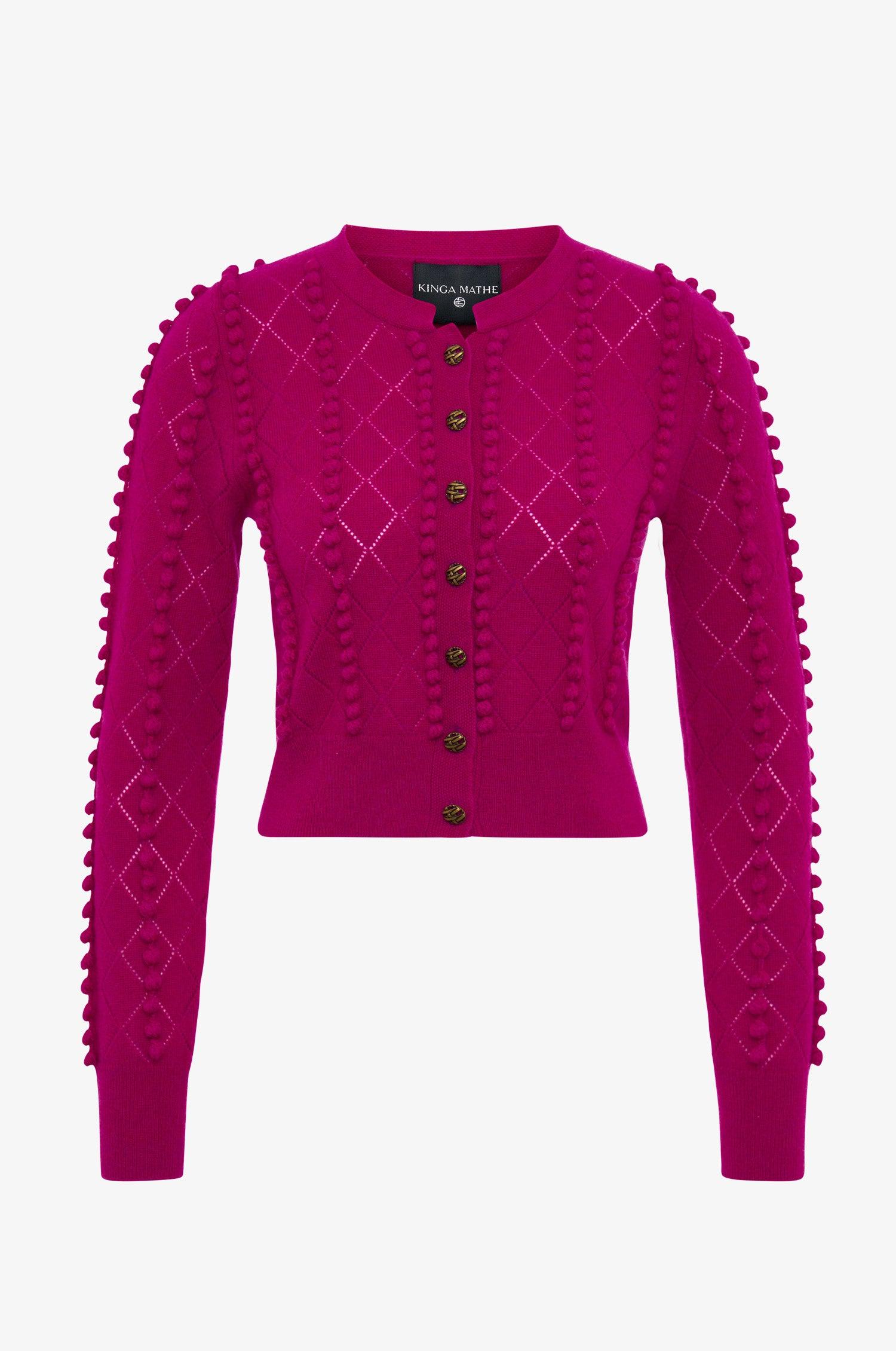 Cashmere Strickjacke Amalia in Pink - TRACHT À PORTER