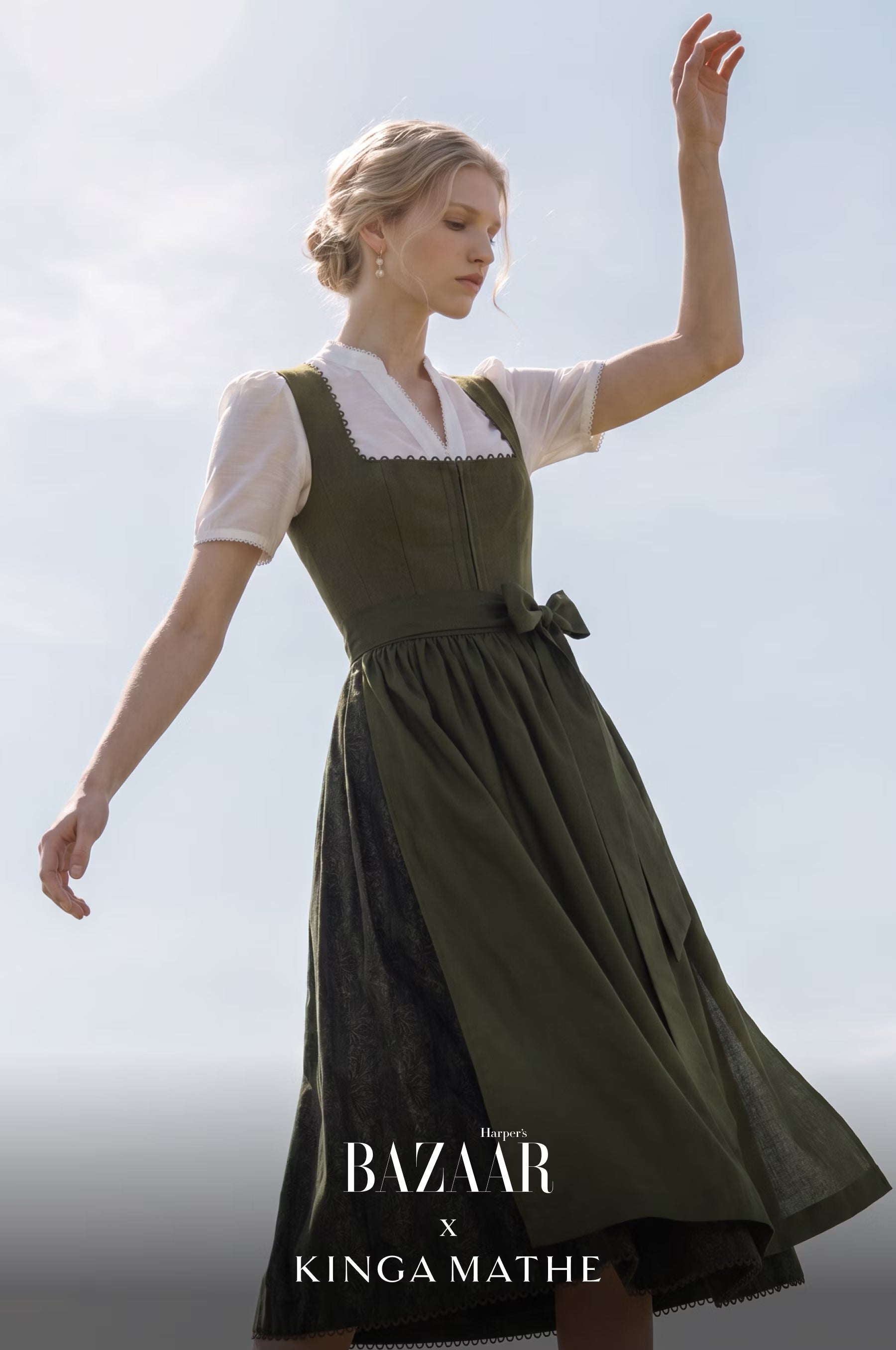 Dirndlbluse Hanna in Weiß