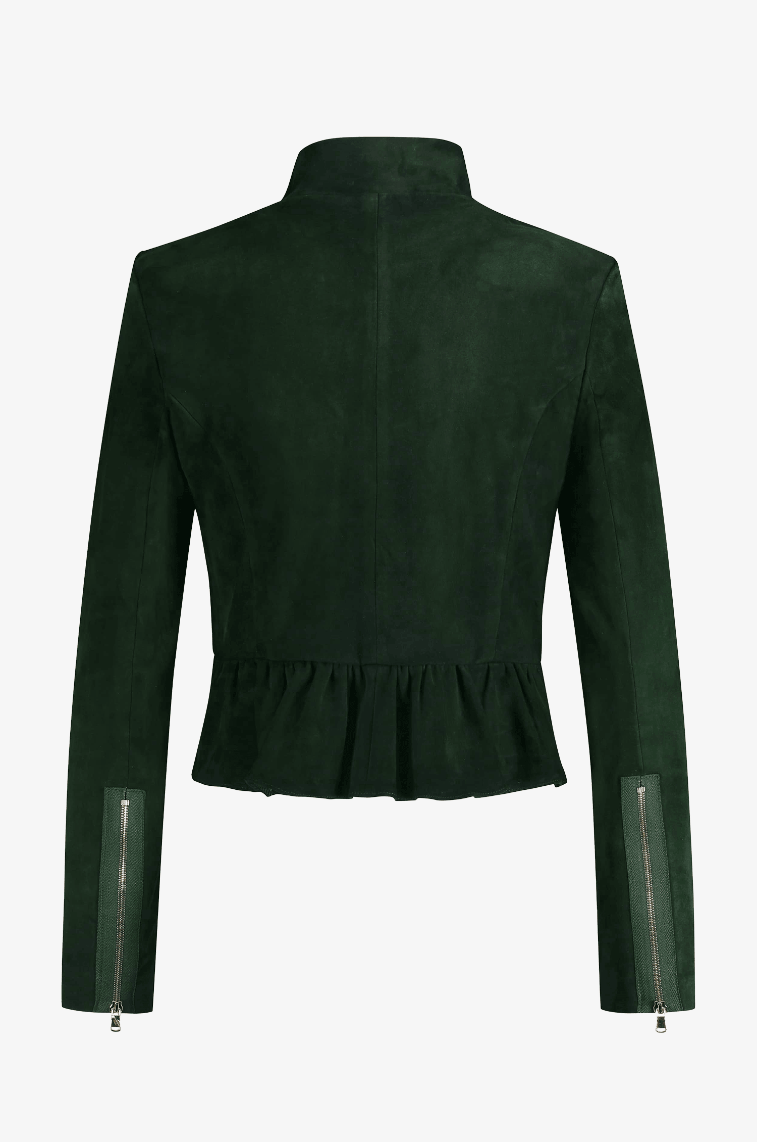 Lederjacke Sybille mit Schößchen in Tanne - TRACHT À PORTER