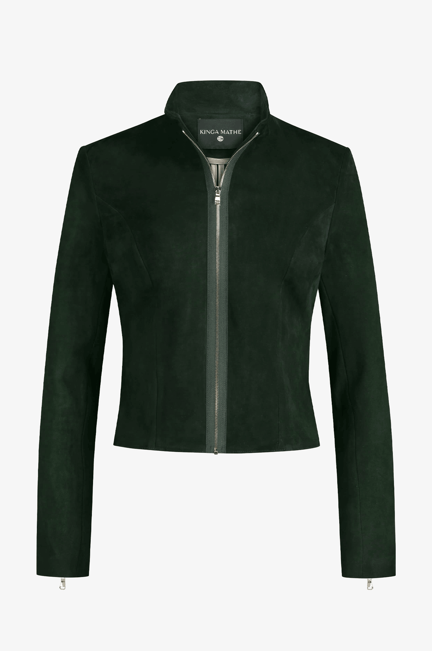 Lederjacke Sybille mit Schößchen in Tanne - TRACHT À PORTER