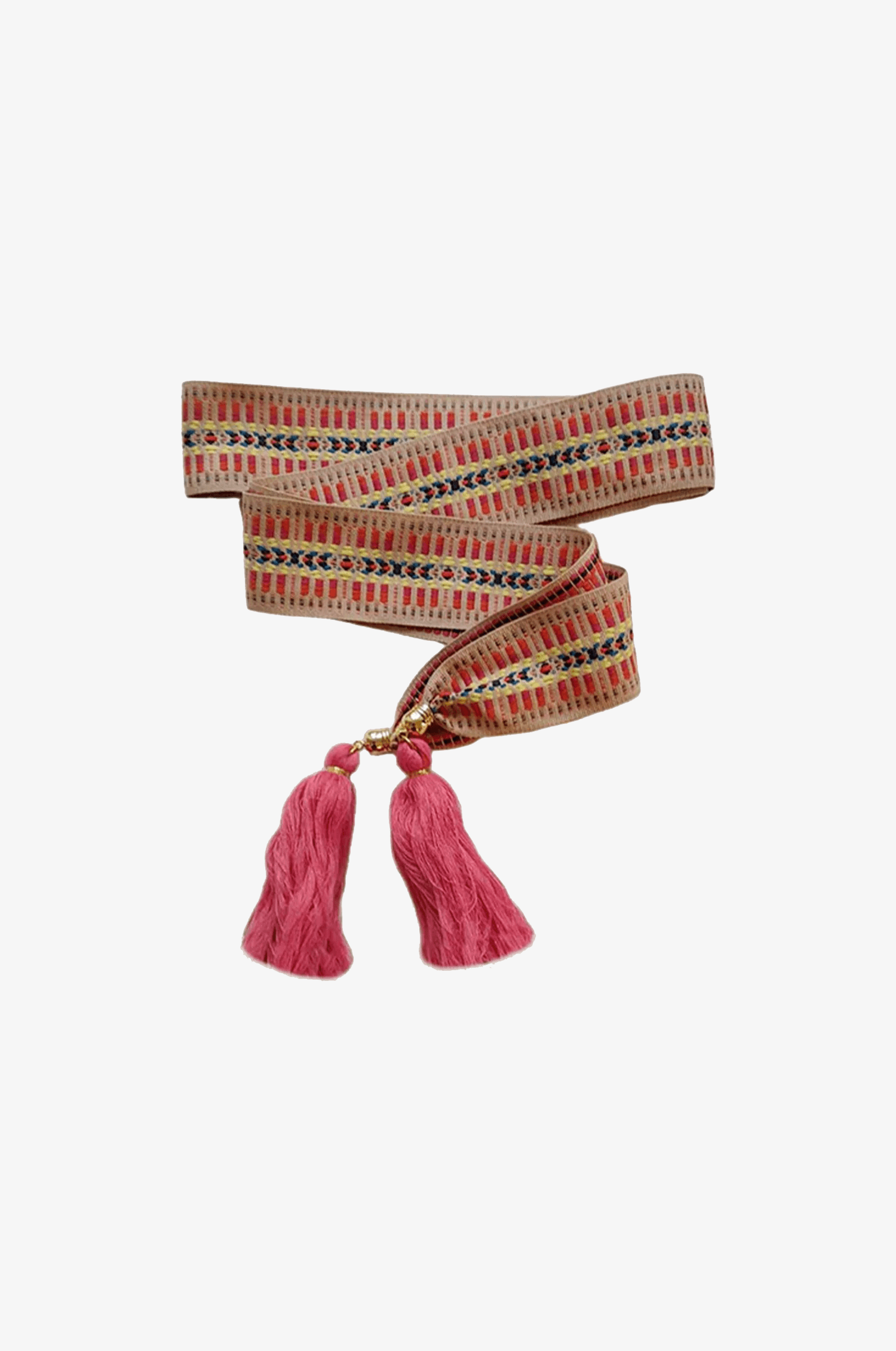 Boho Gürtel in Pink/Gelb/Blau - TRACHT À PORTER