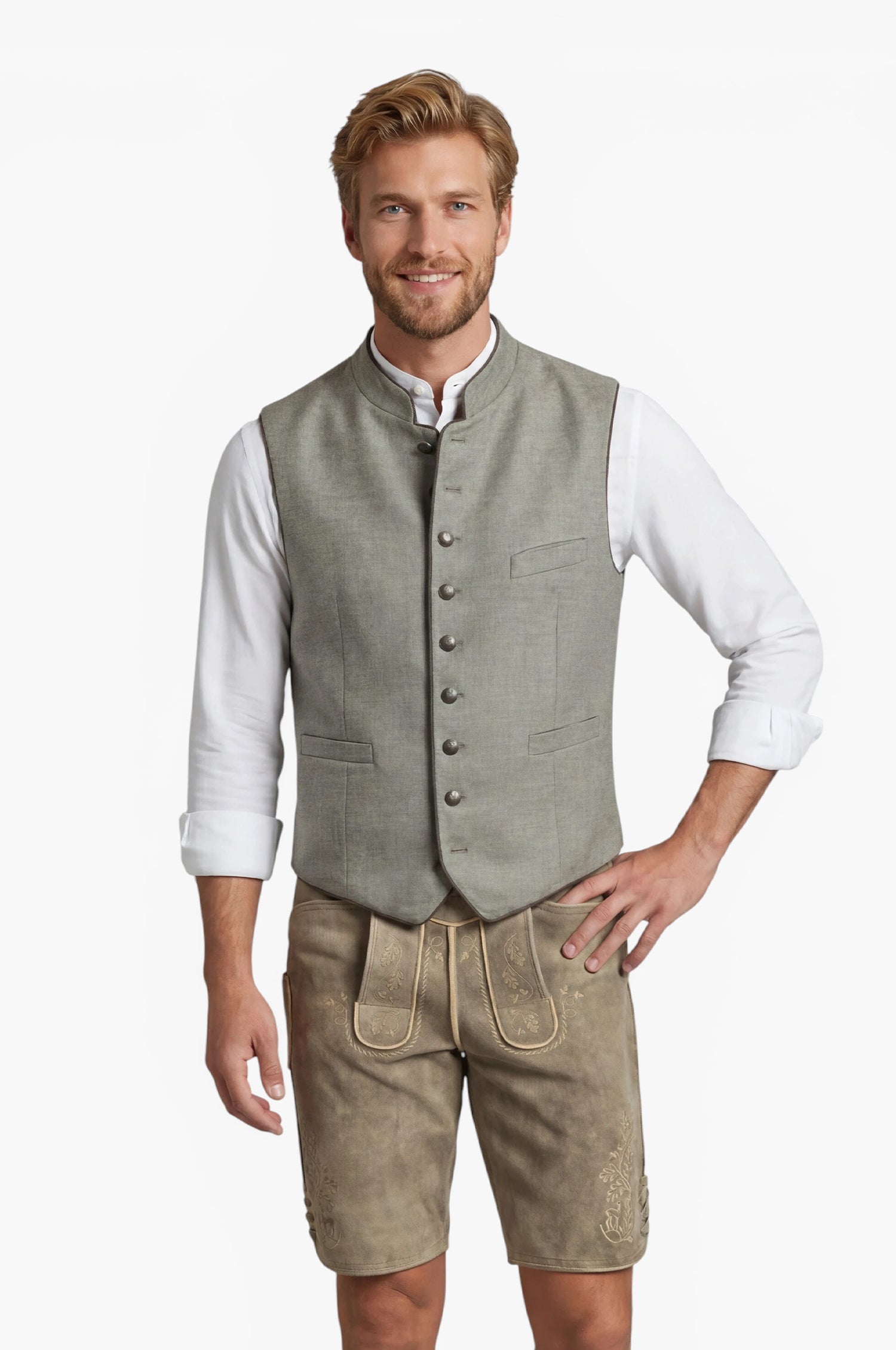 Trachtenweste Nick in Taupe