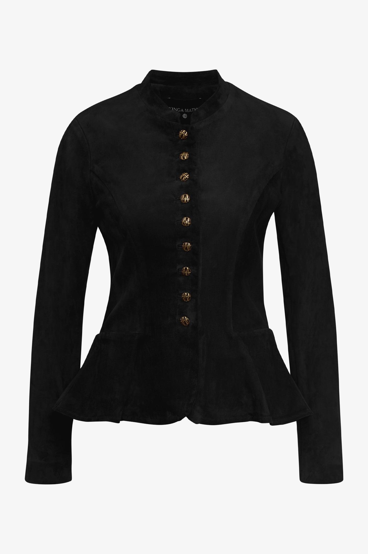 Kinga Mathe Lederjacke Ann-Kathrin in Schwarz