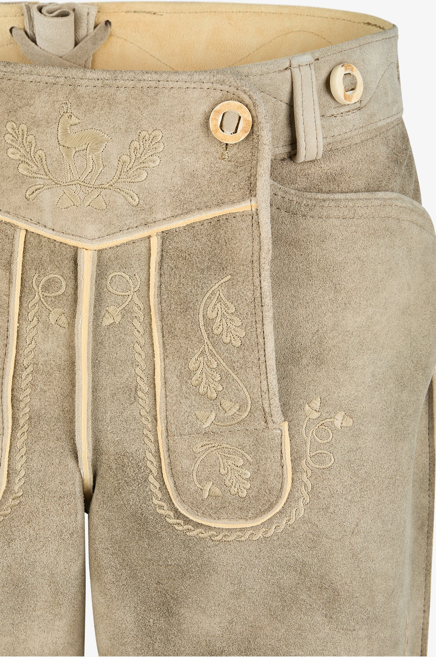 Ziegen Lederhose Franz in Creme