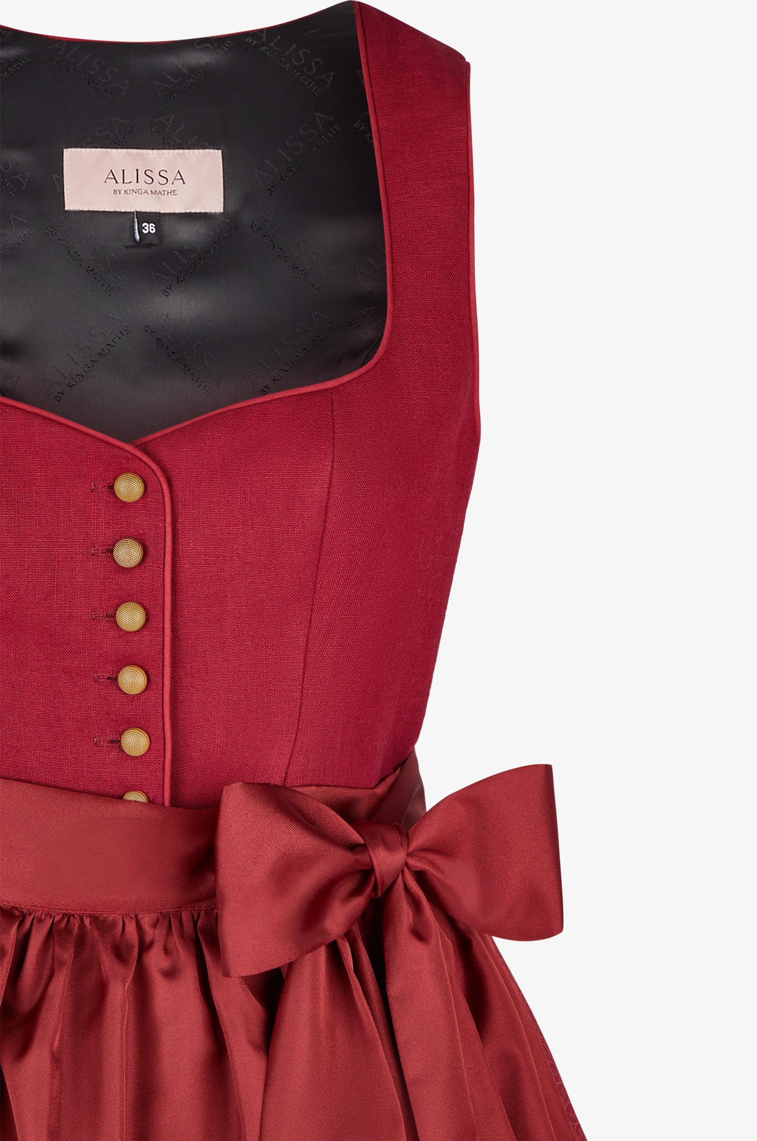 Dirndl Nora in Weinrot