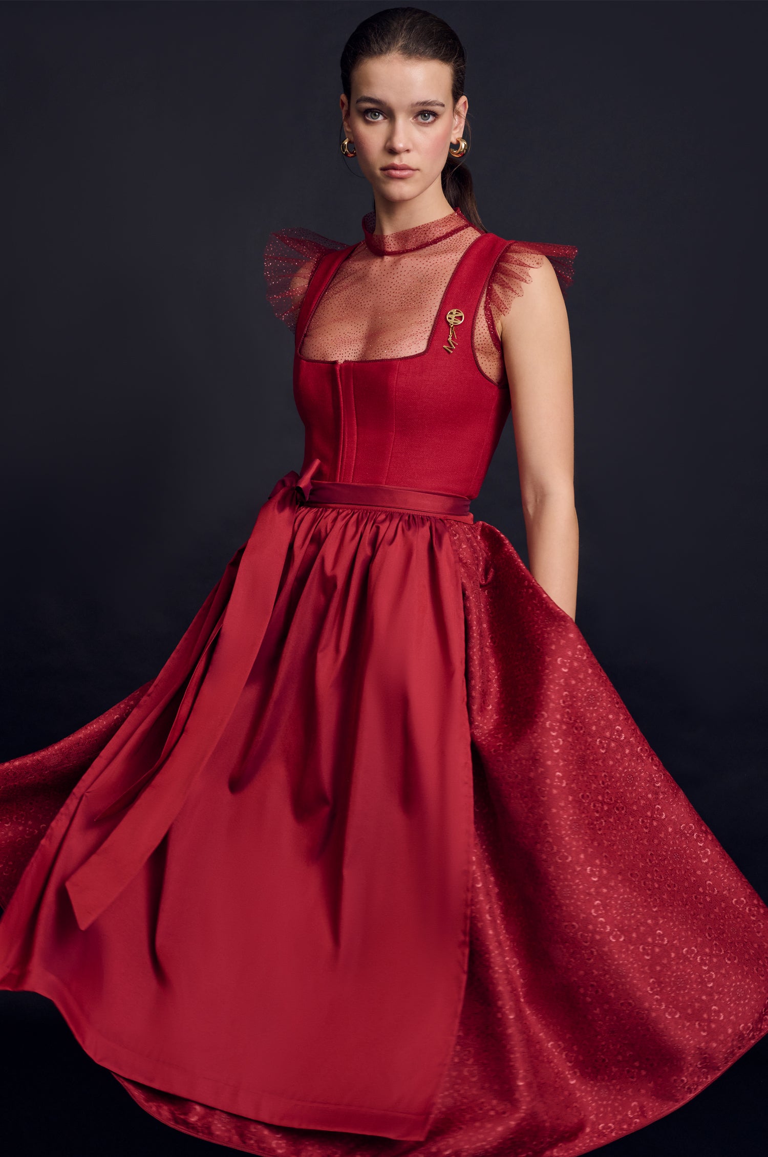 Dirndl Vlora in Rot