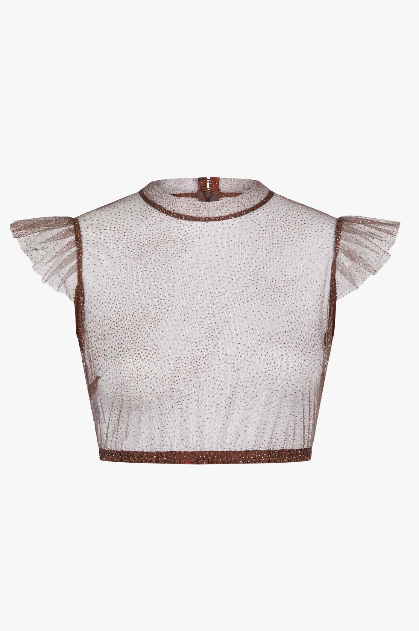 Dirndlbluse Heiki in Mocca