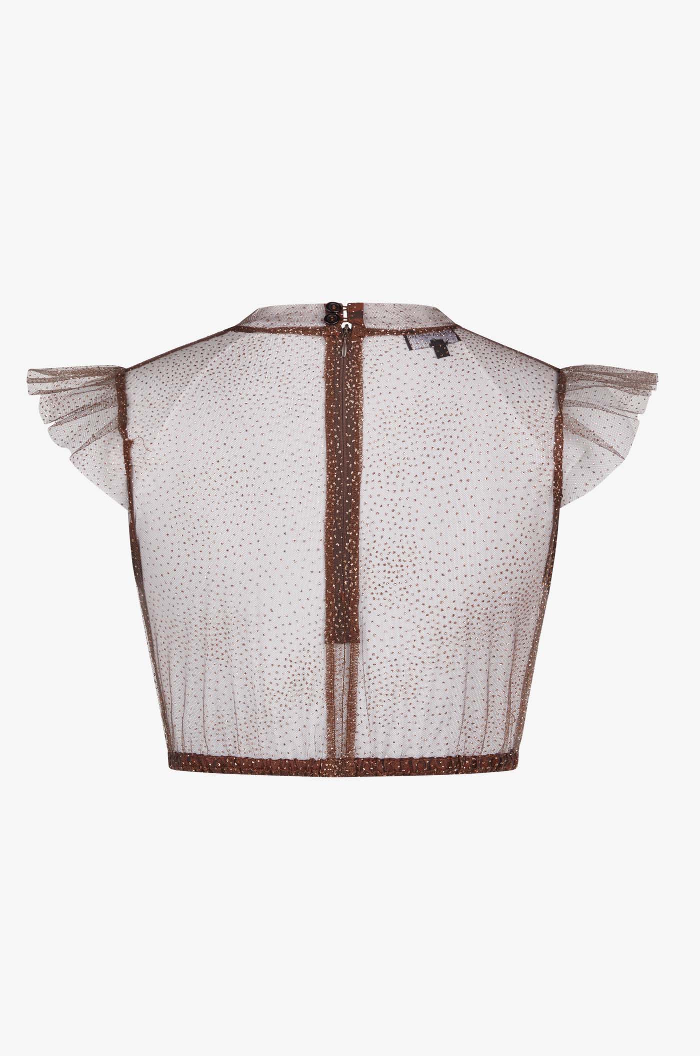 Dirndlbluse Heiki in Mocca
