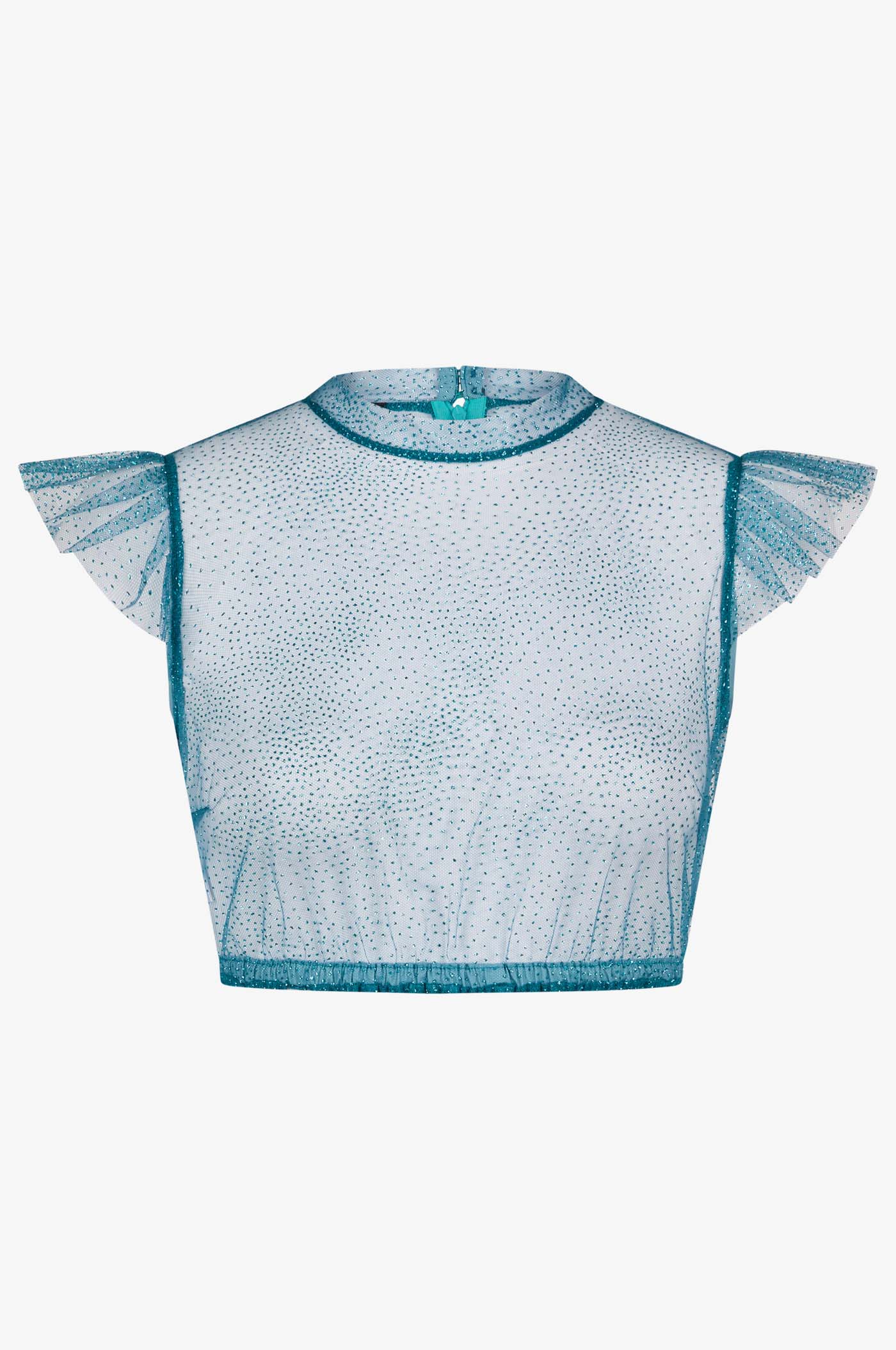 Dirndlbluse Heiki in Cyan