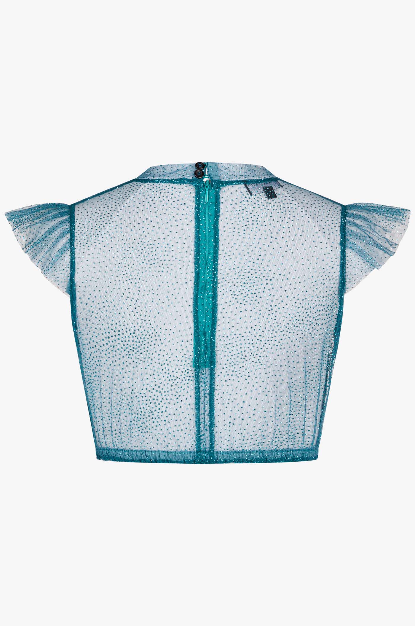 Dirndlbluse Heiki in Cyan