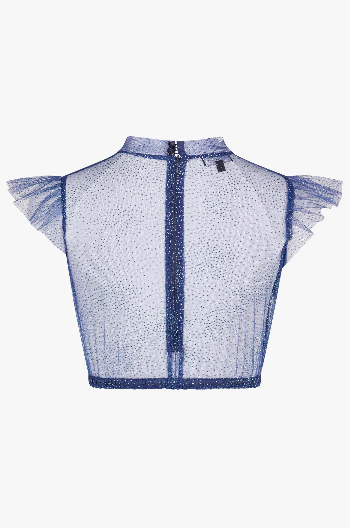 Dirndlbluse Heiki in Blau