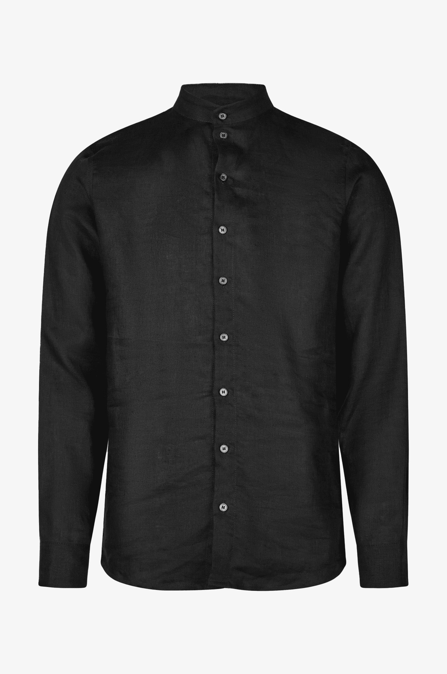 Leinenhemd Leo in Schwarz