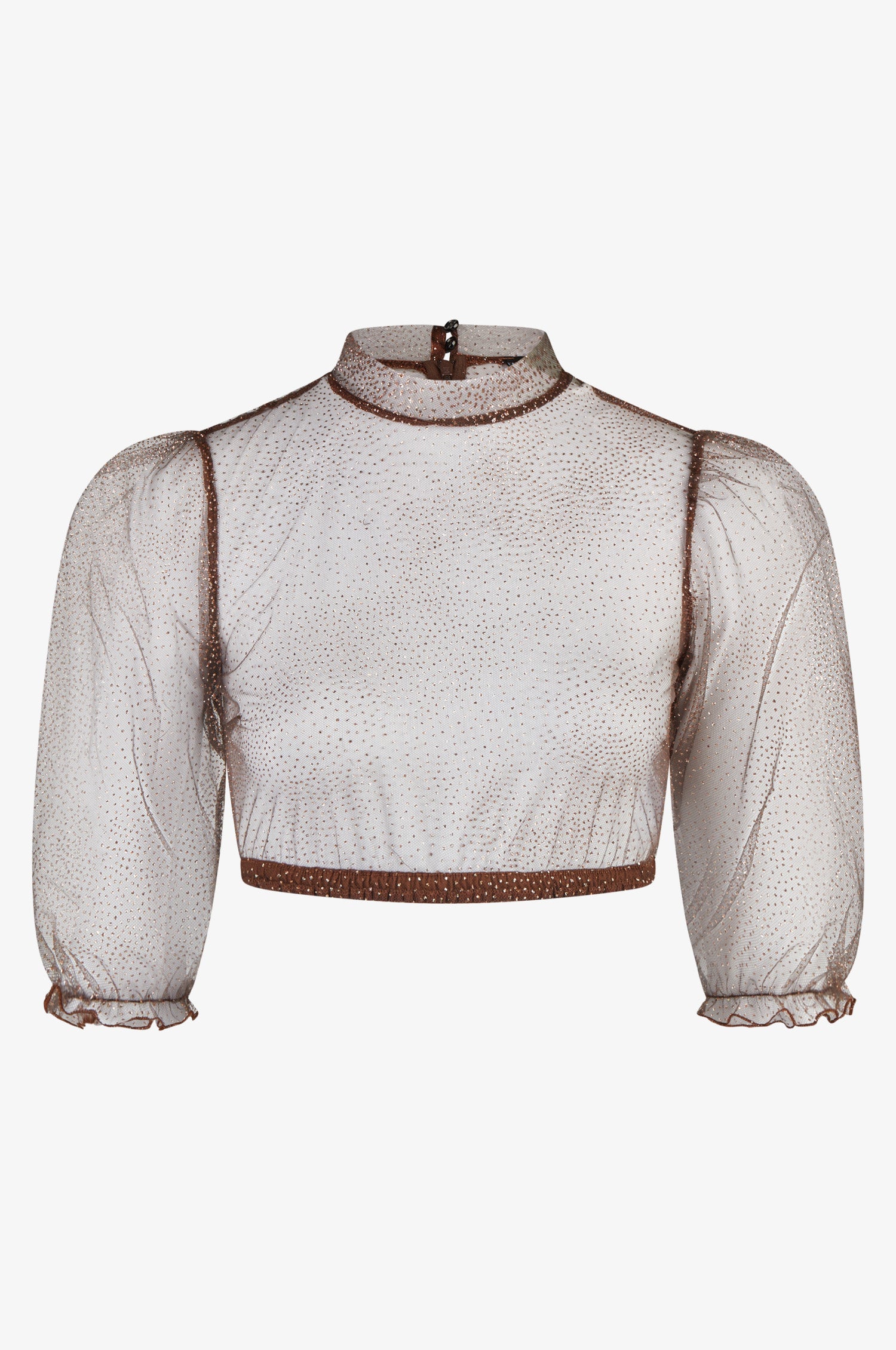 Dirndlbluse Evi in Mocca