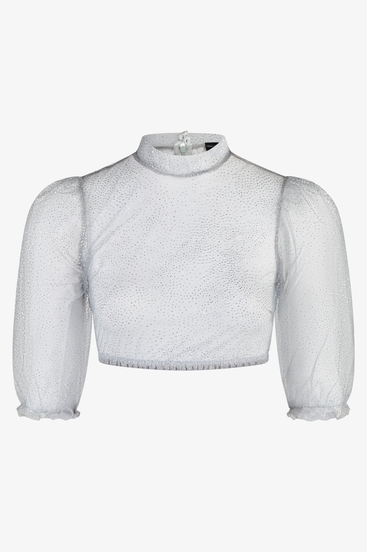 Dirndlbluse Evi in Silber