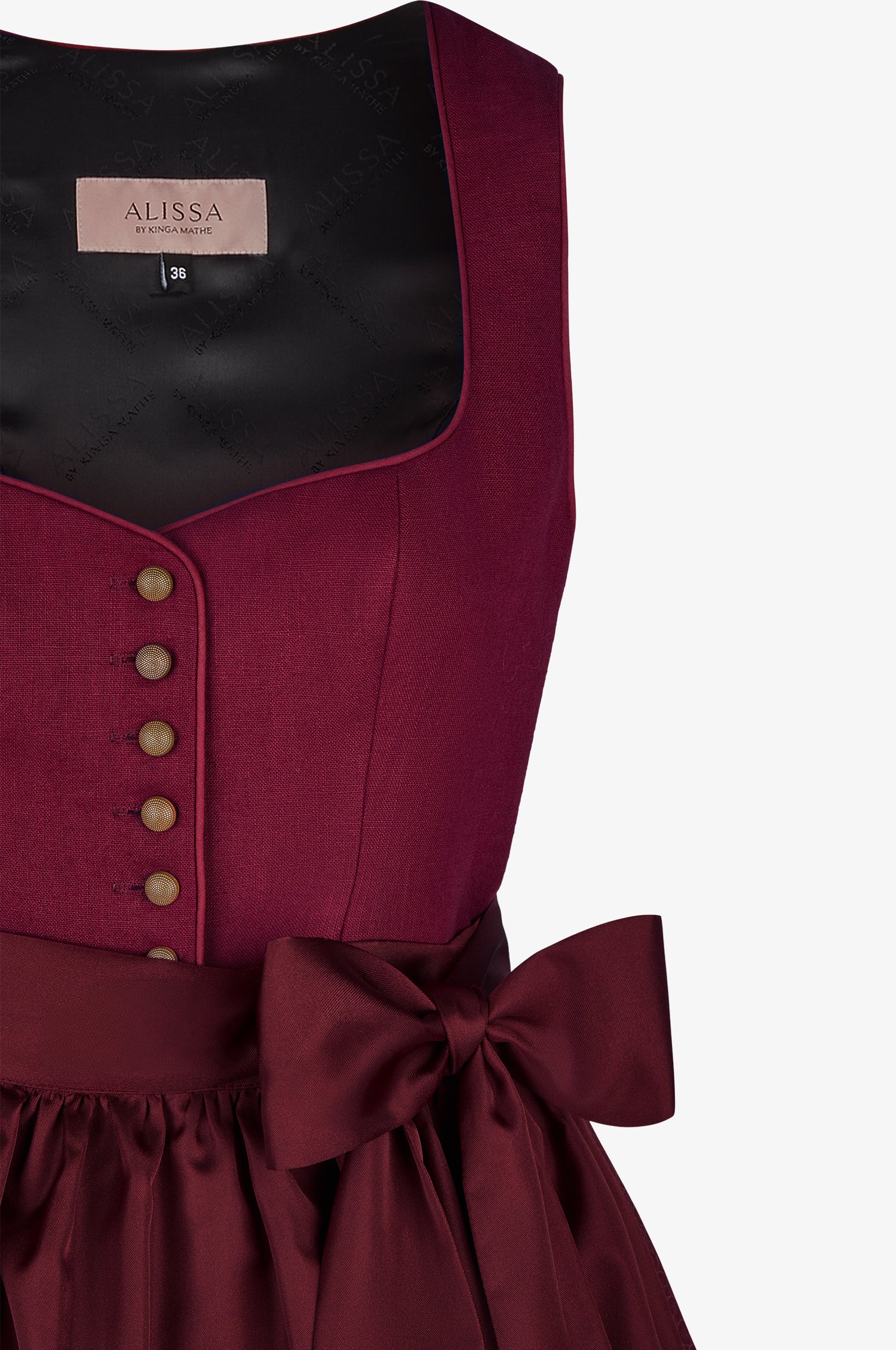 Dirndl Nora in Weinrot