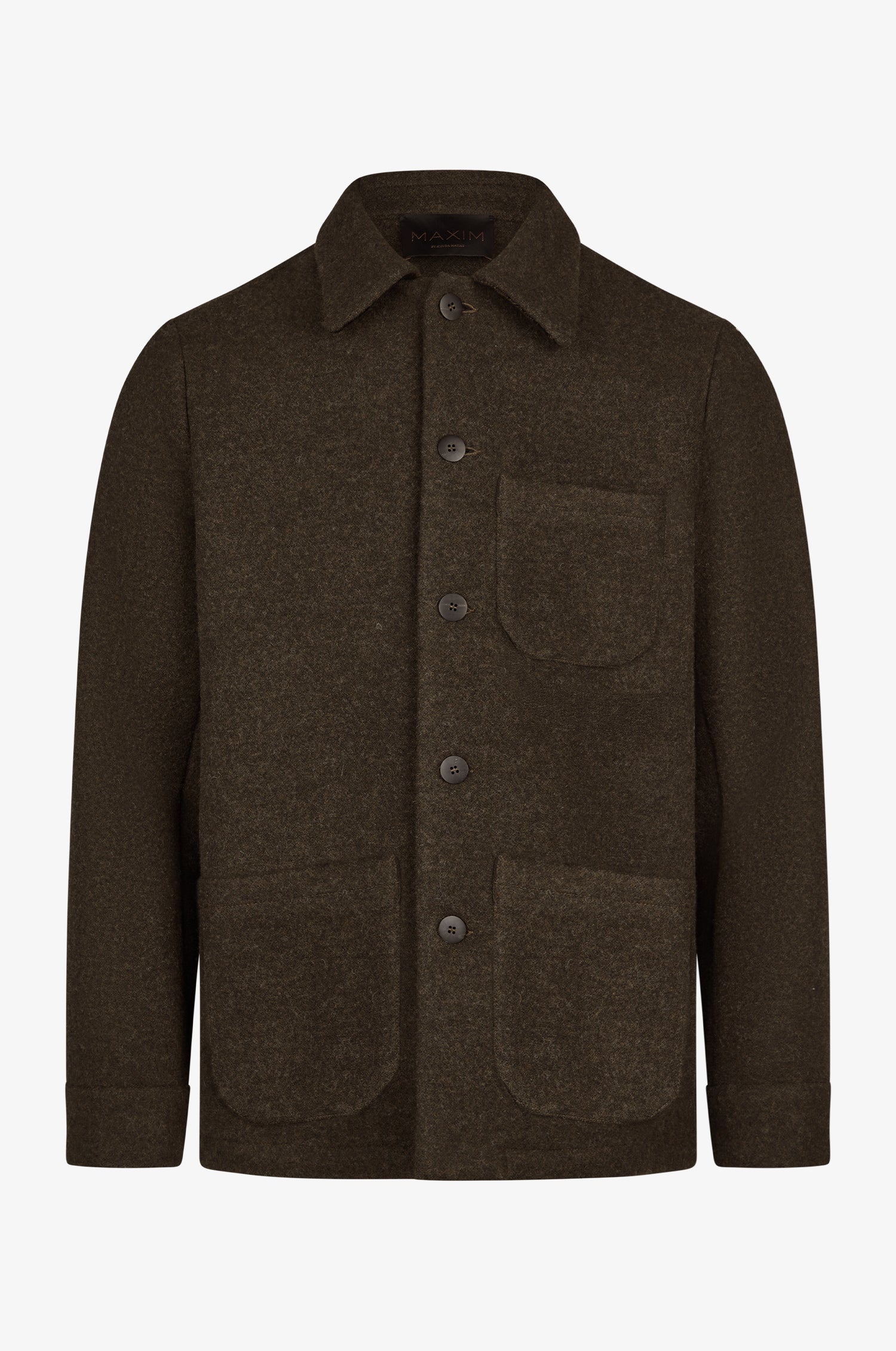 Overjaket Elias in Mocca mit Taschen