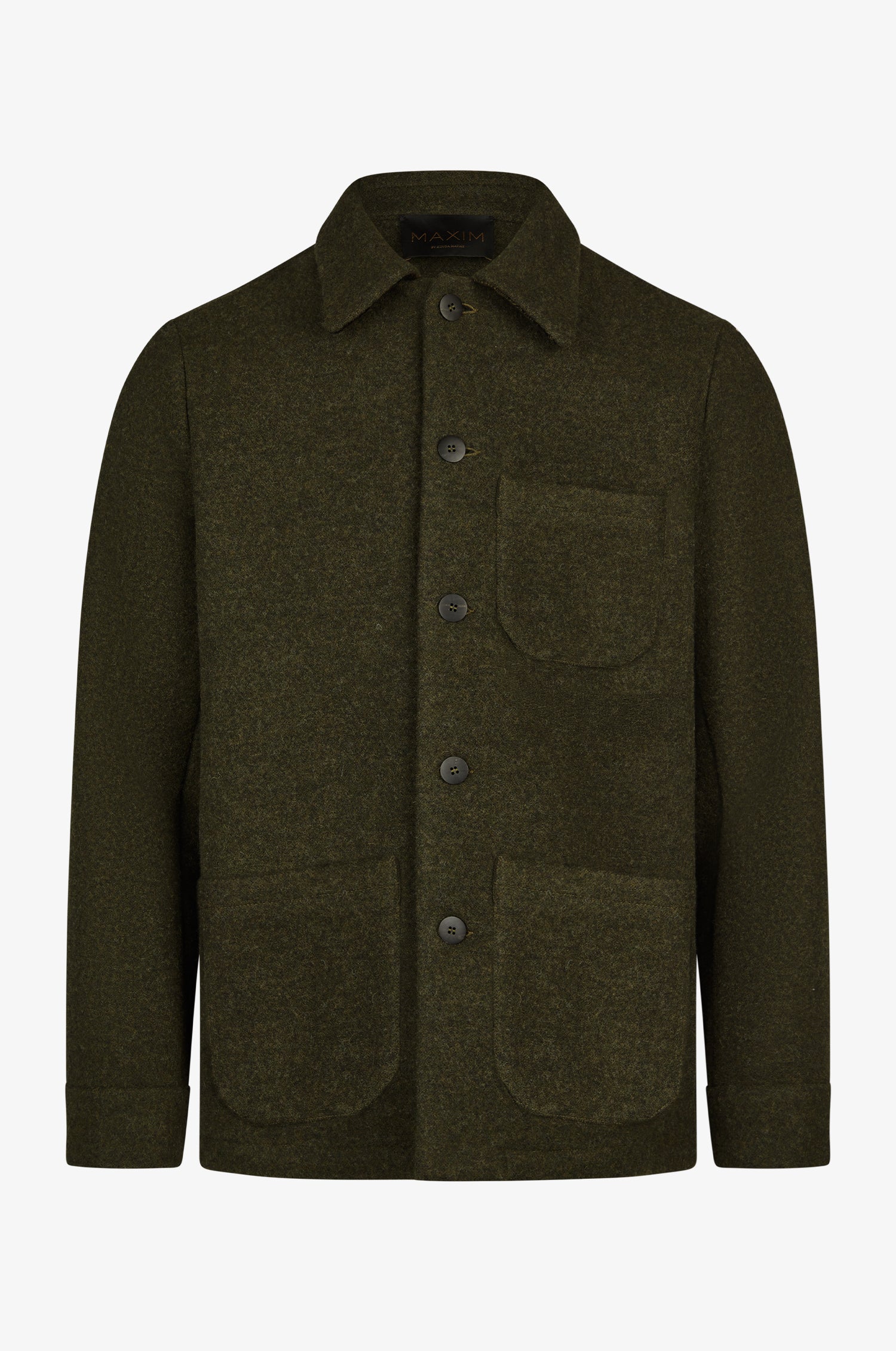Overjaket Elias in Olive mit Taschen