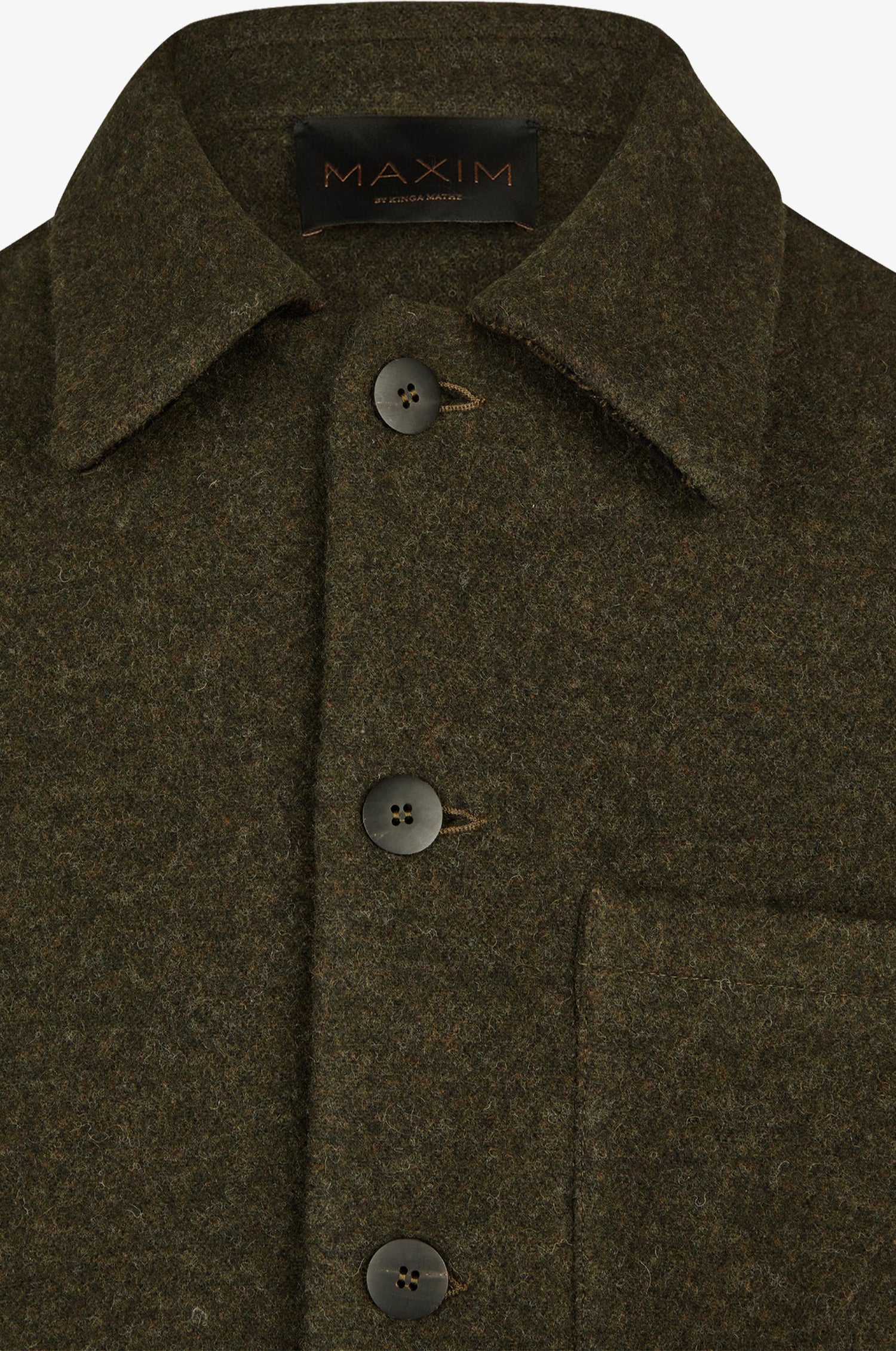 Overjaket Elias in Olive mit Taschen