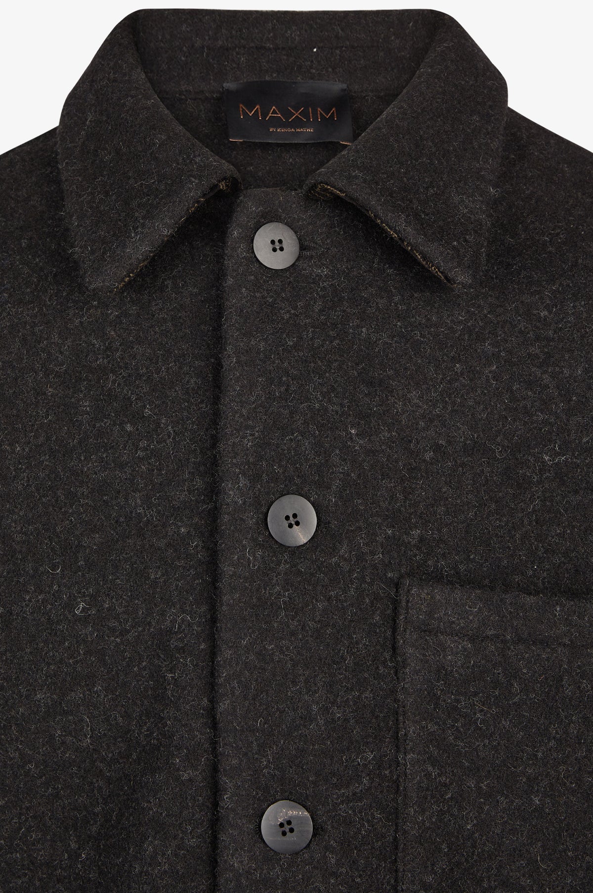 Overjaket Elias in Schwarz mit Taschen