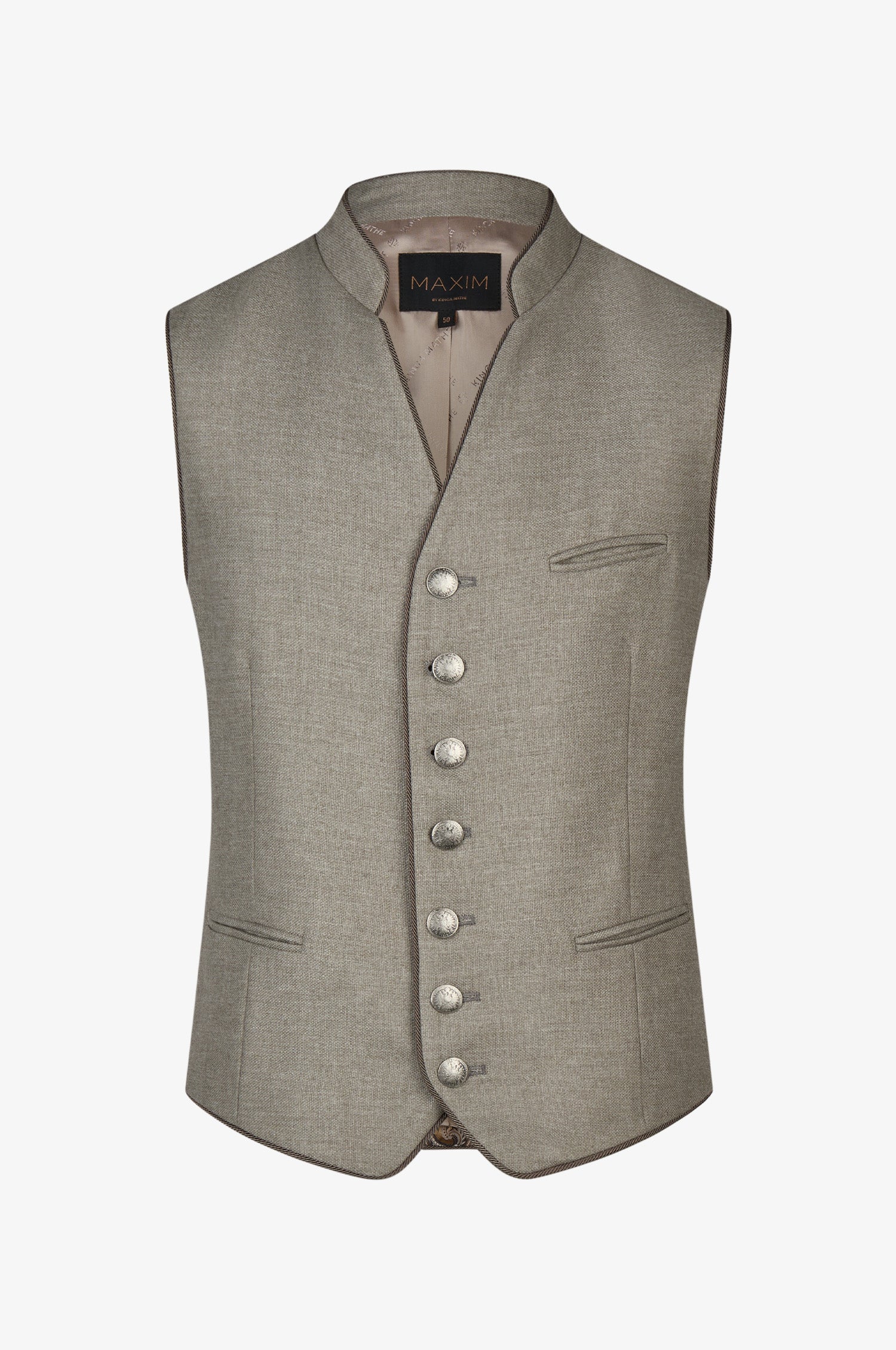 Trachtenweste Henry in Taupe