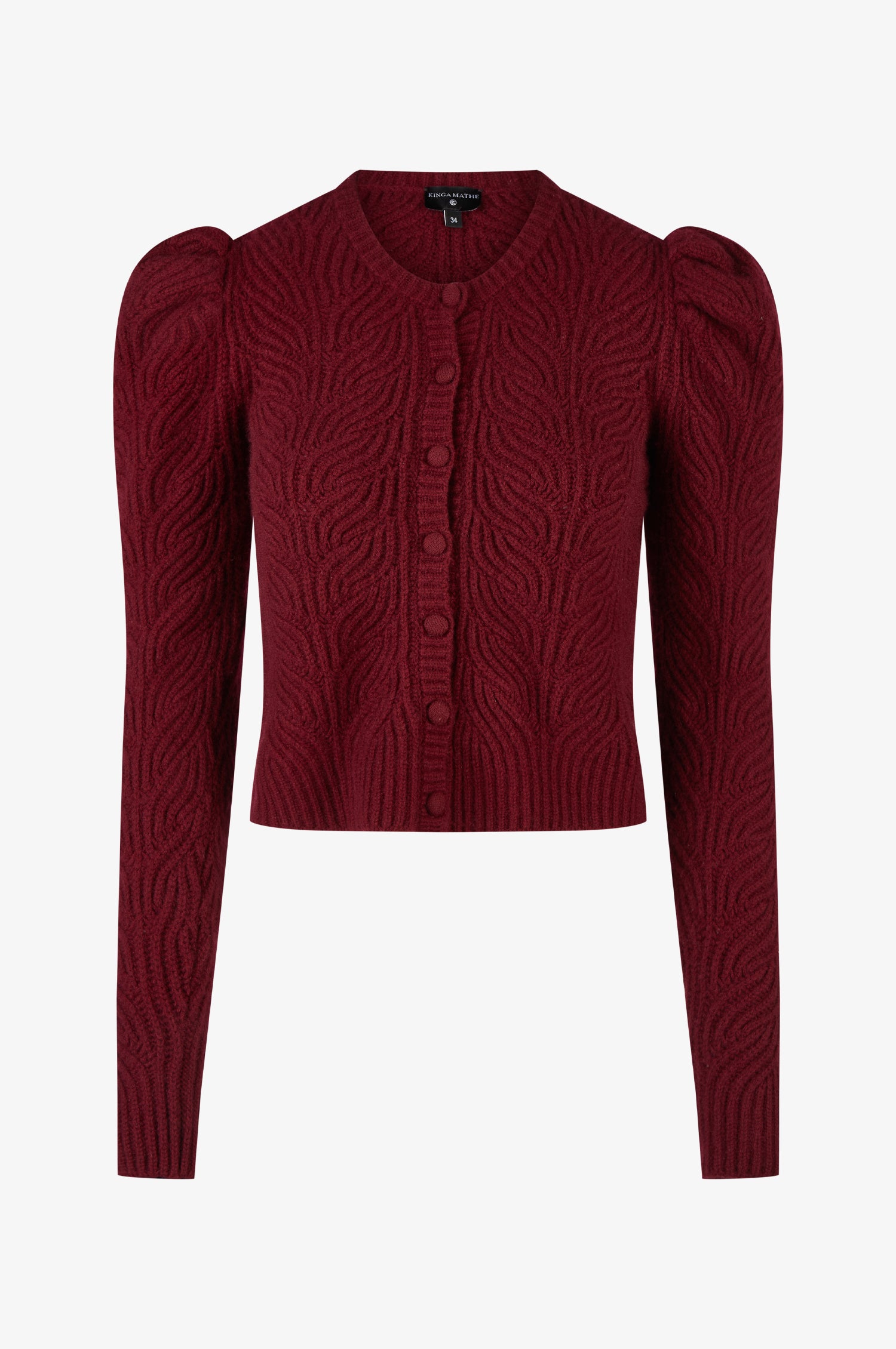 Cashmere Strickjacke Marie in Burgundy